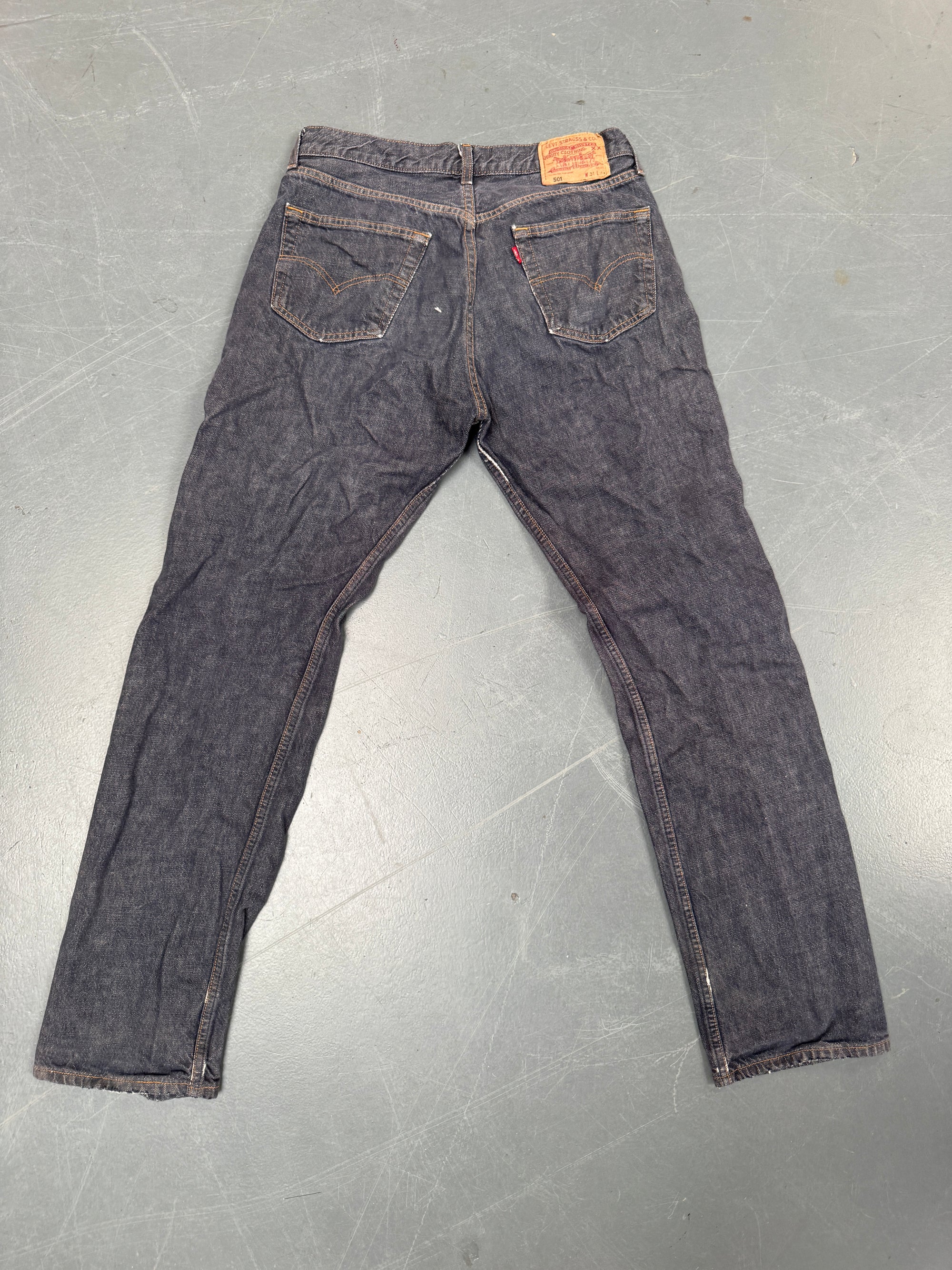 Mens Levis 501 Regular Fit Vintage Jean - W 30 L 32 - Slate Grey SL90