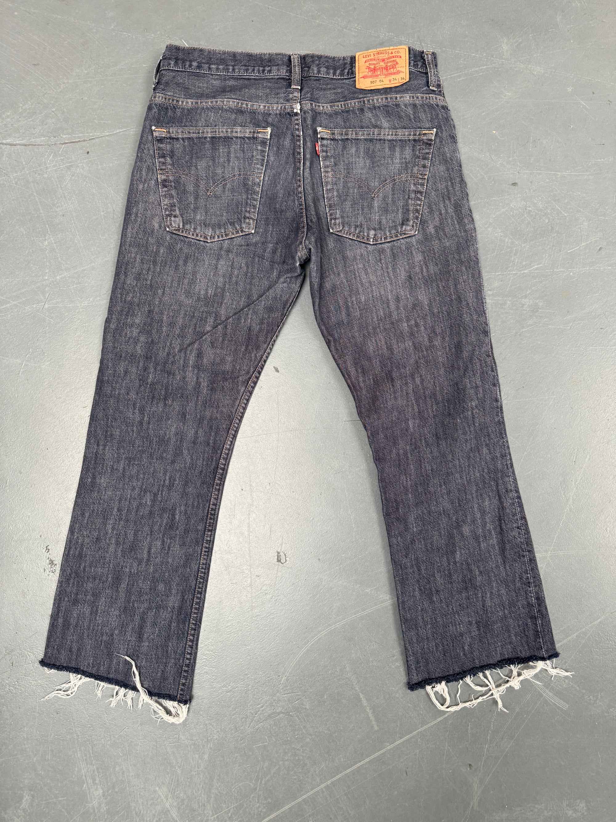 Mens Levis 501 Regular Fit Vintage Jean - W 34 L 28 - Slate Grey