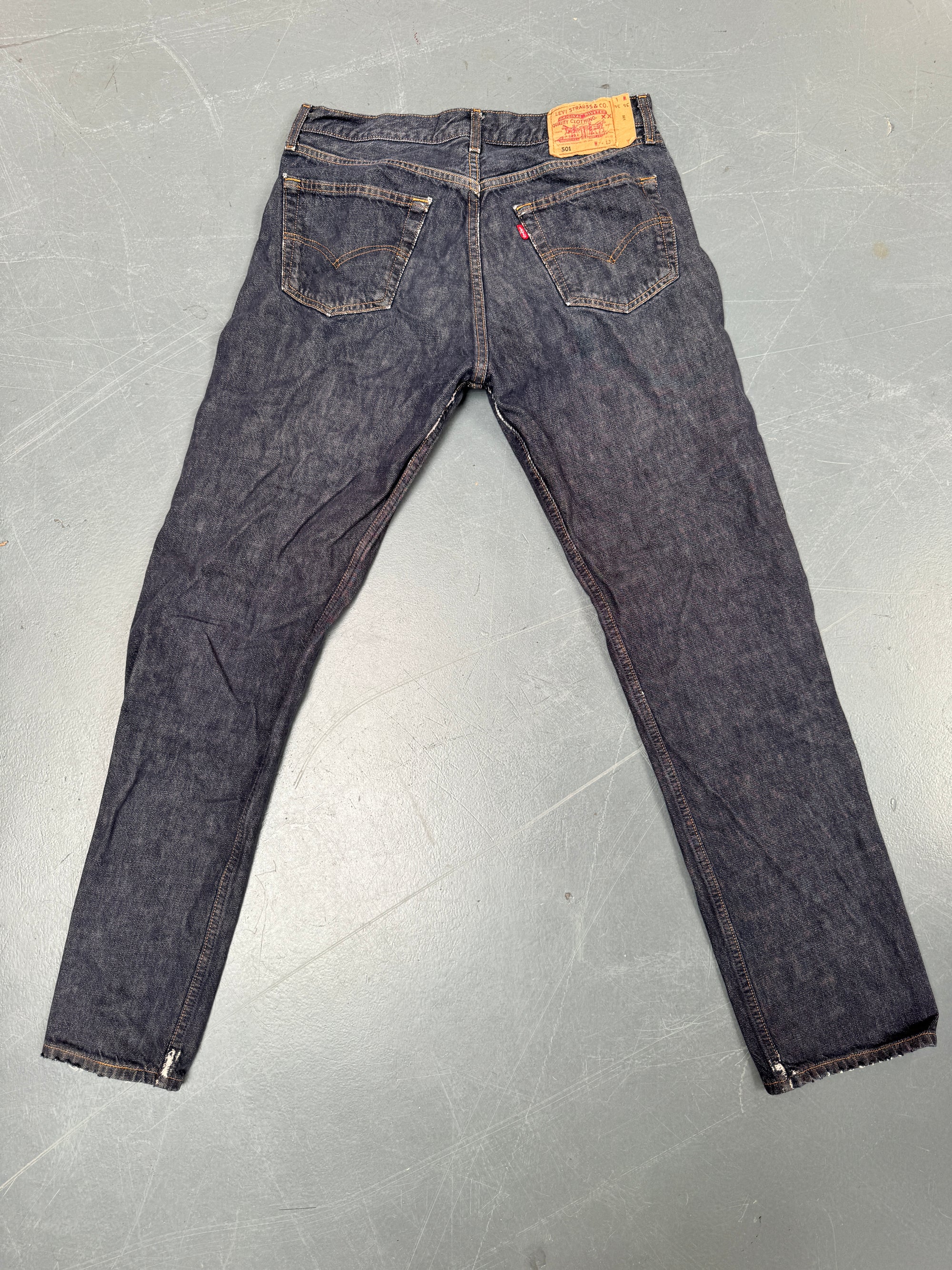 Mens Levis 501 Regular Fit Vintage Jean - W 32 L 32 - Slate Grey SL101