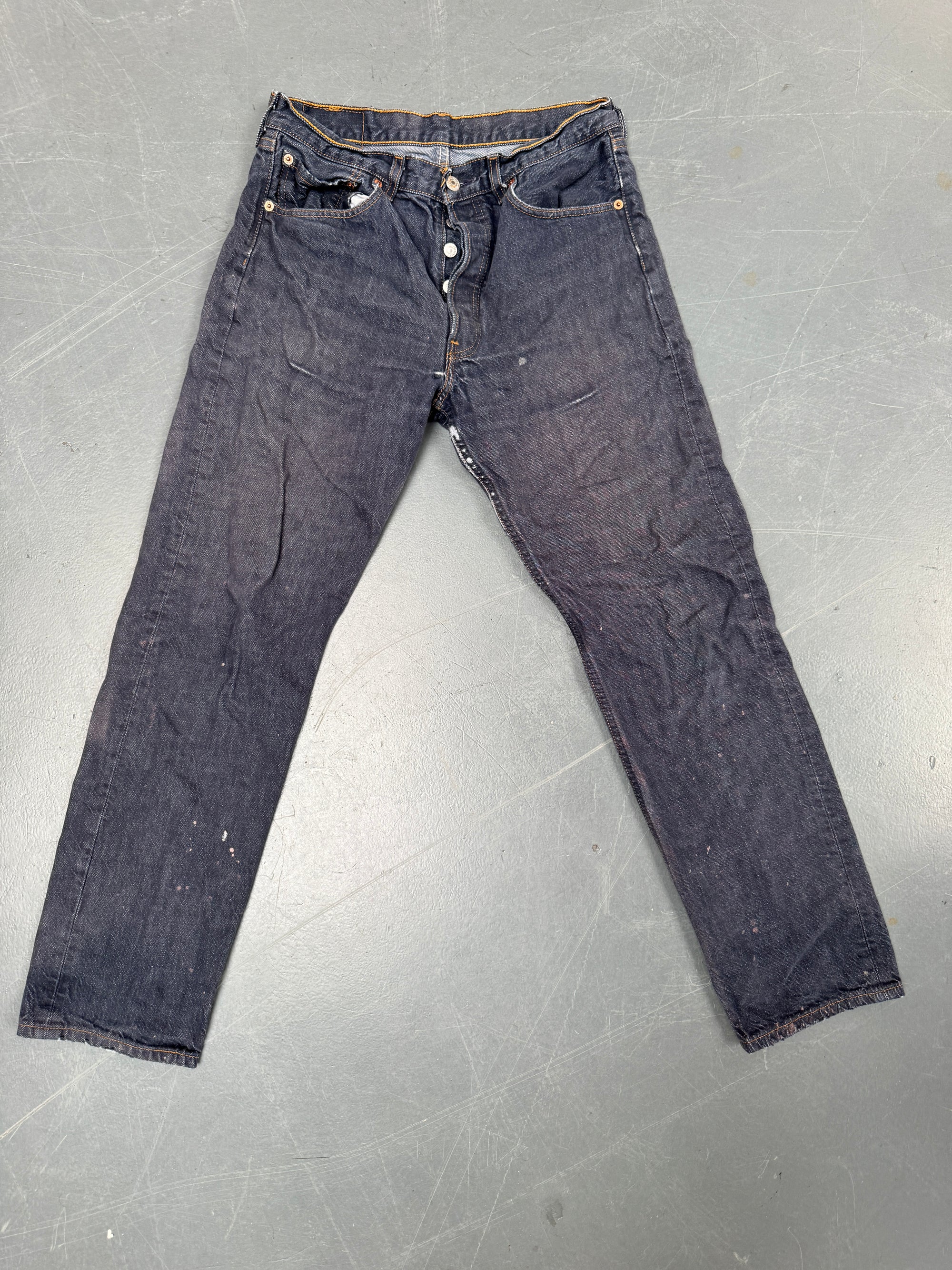 Mens Levis 501 Regular Fit Vintage Jean - W 29 L 30 - Slate Grey SL102
