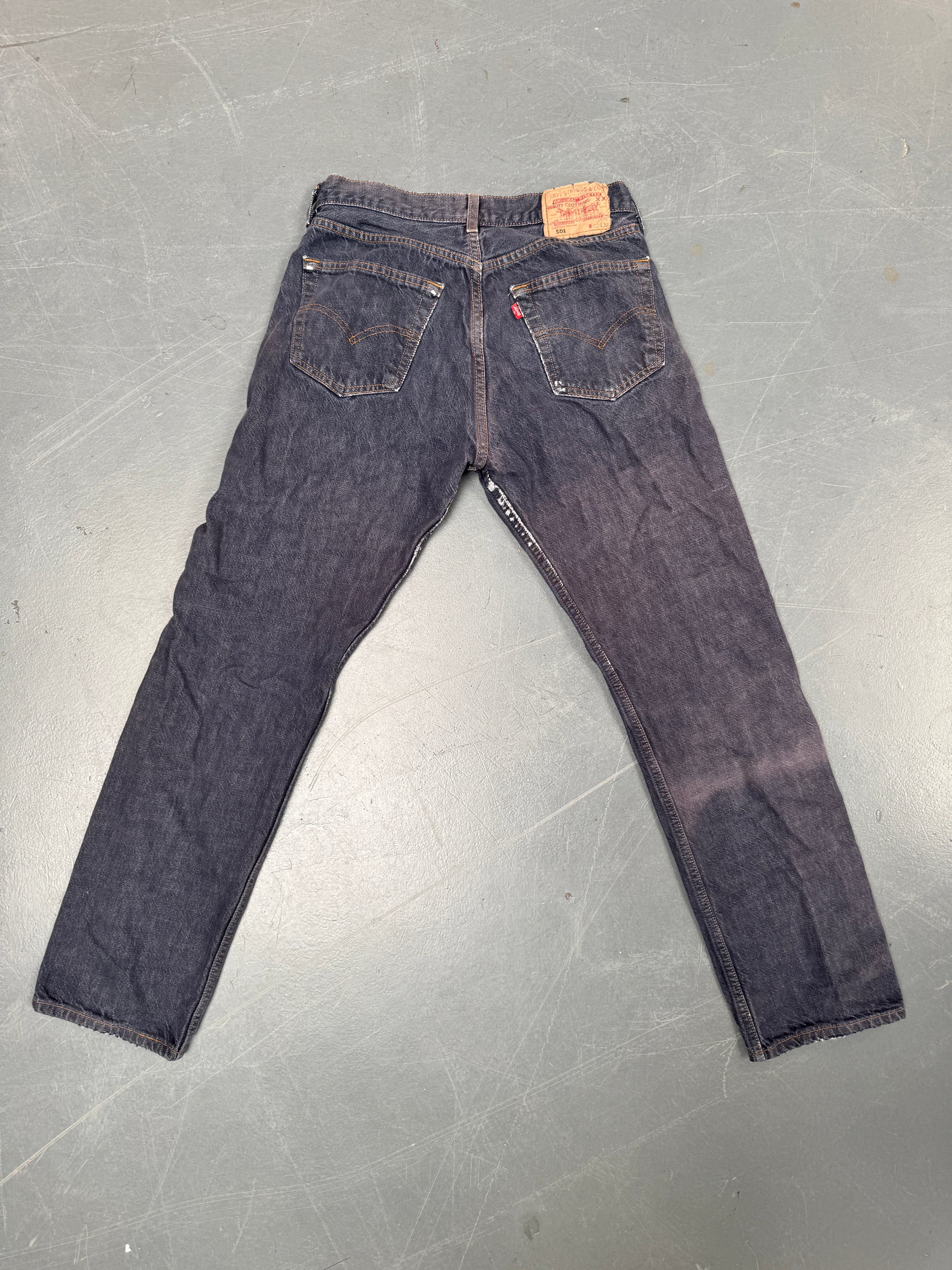 Mens Levis 501 Regular Fit Vintage Jean - W 29 L 30 - Slate Grey SL102