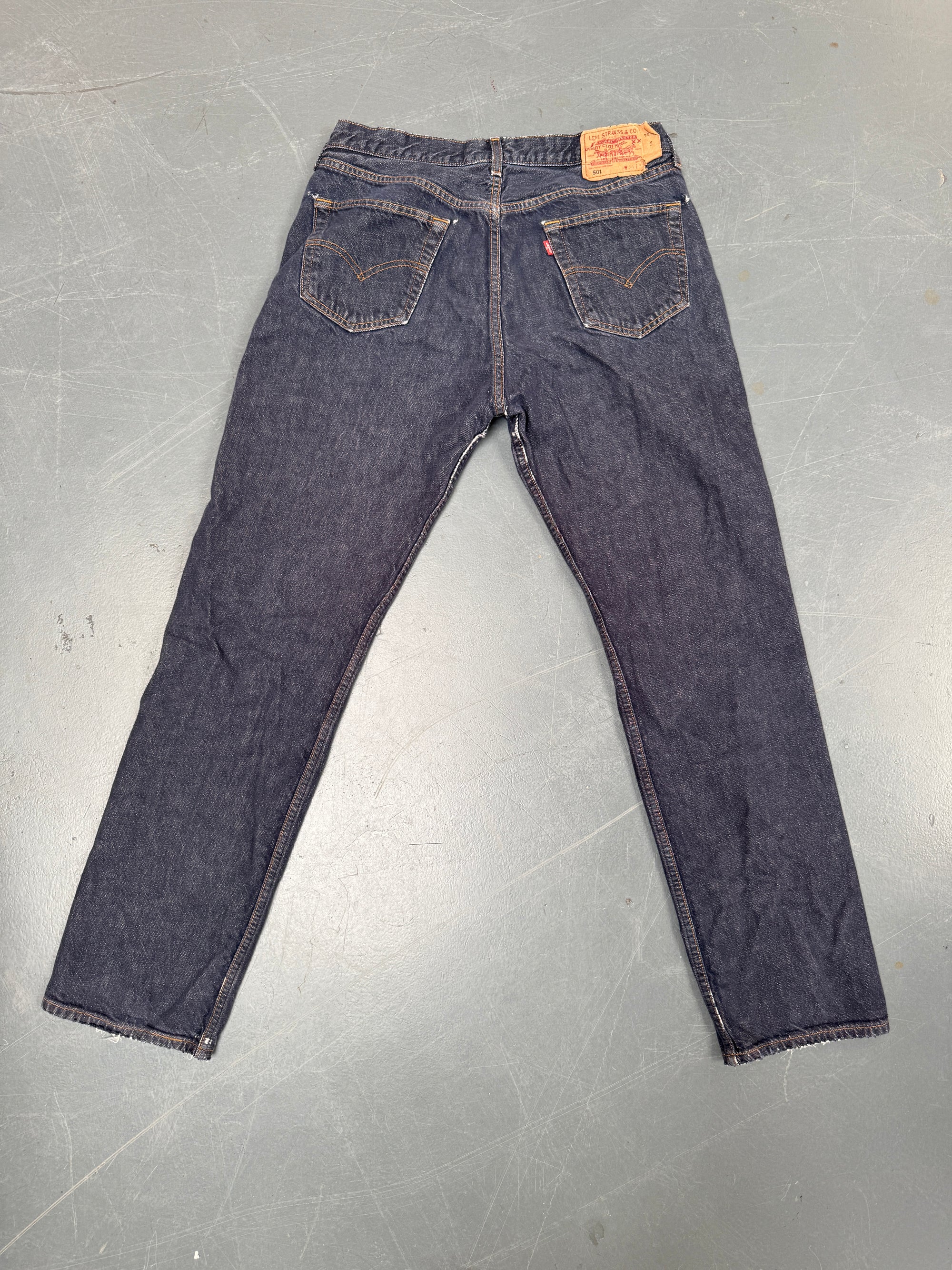 Mens Levis 501 Regular Fit Vintage Jean - W 32 L 32 - Slate Grey SL103