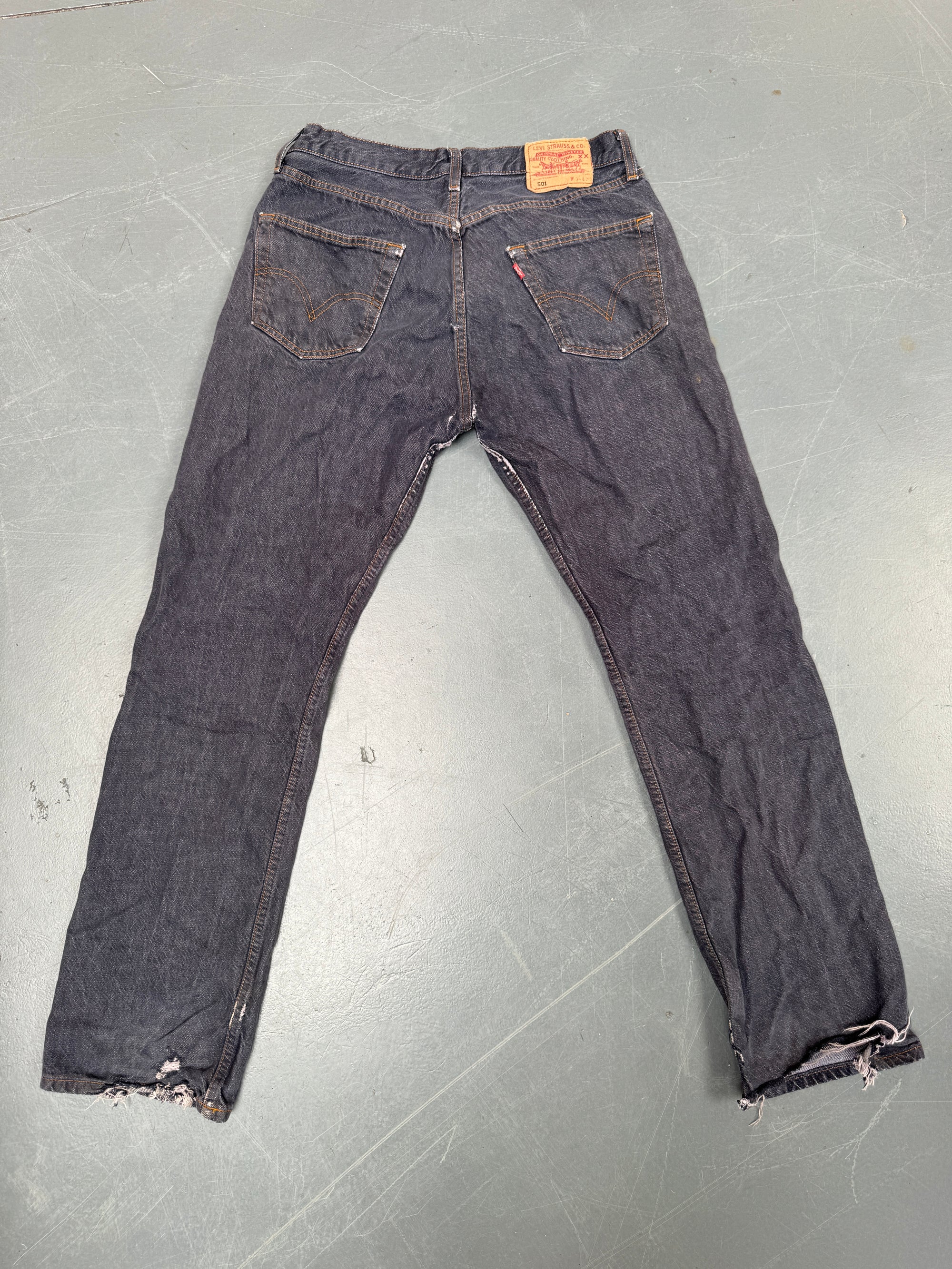 Mens Levis 501 Regular Fit Vintage Jean - W 32 L 32 - Slate Grey SL105