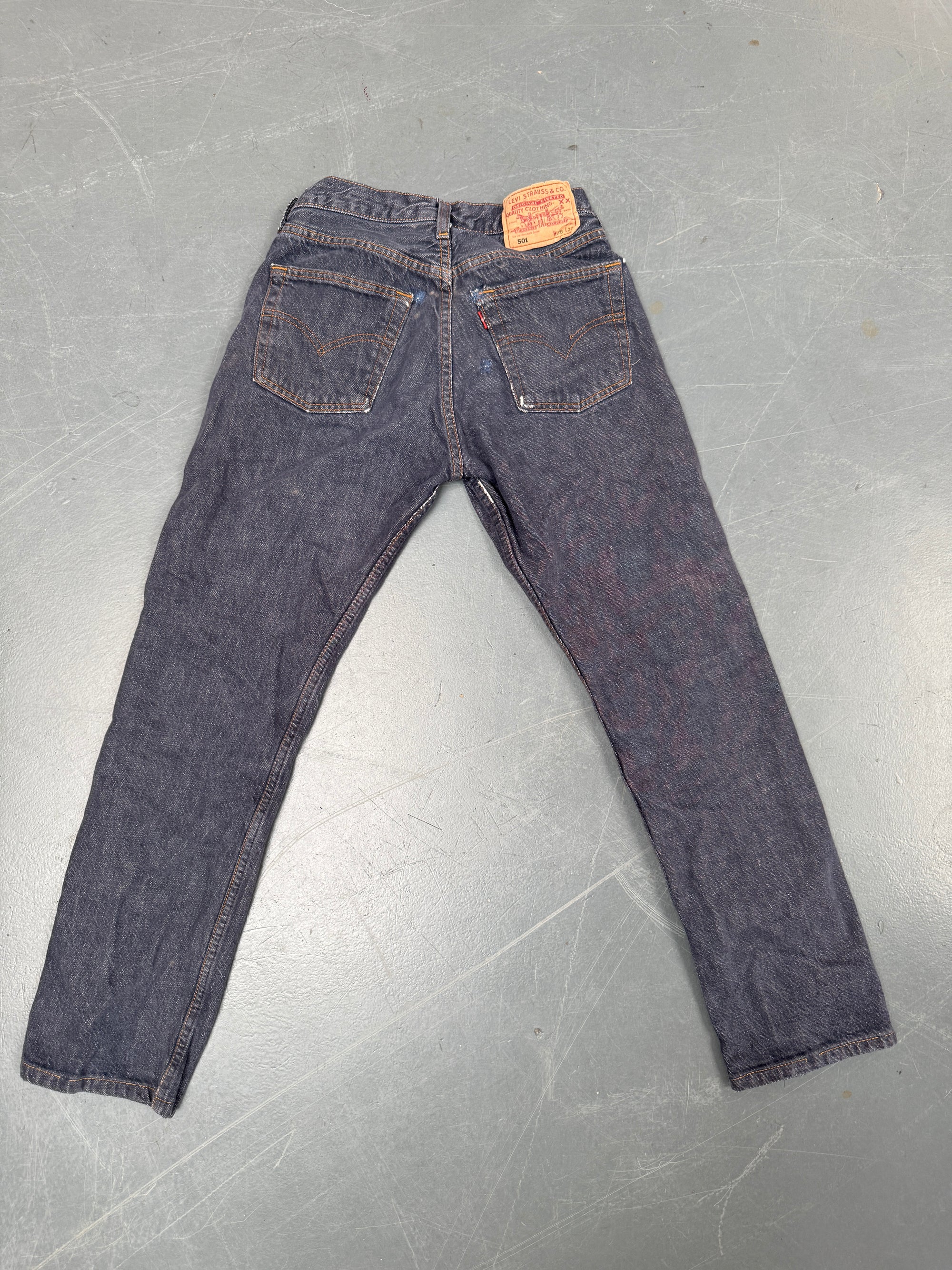 Mens Levis 501 Regular Fit Vintage Jean - W 25 L 28 - Slate Grey SL106