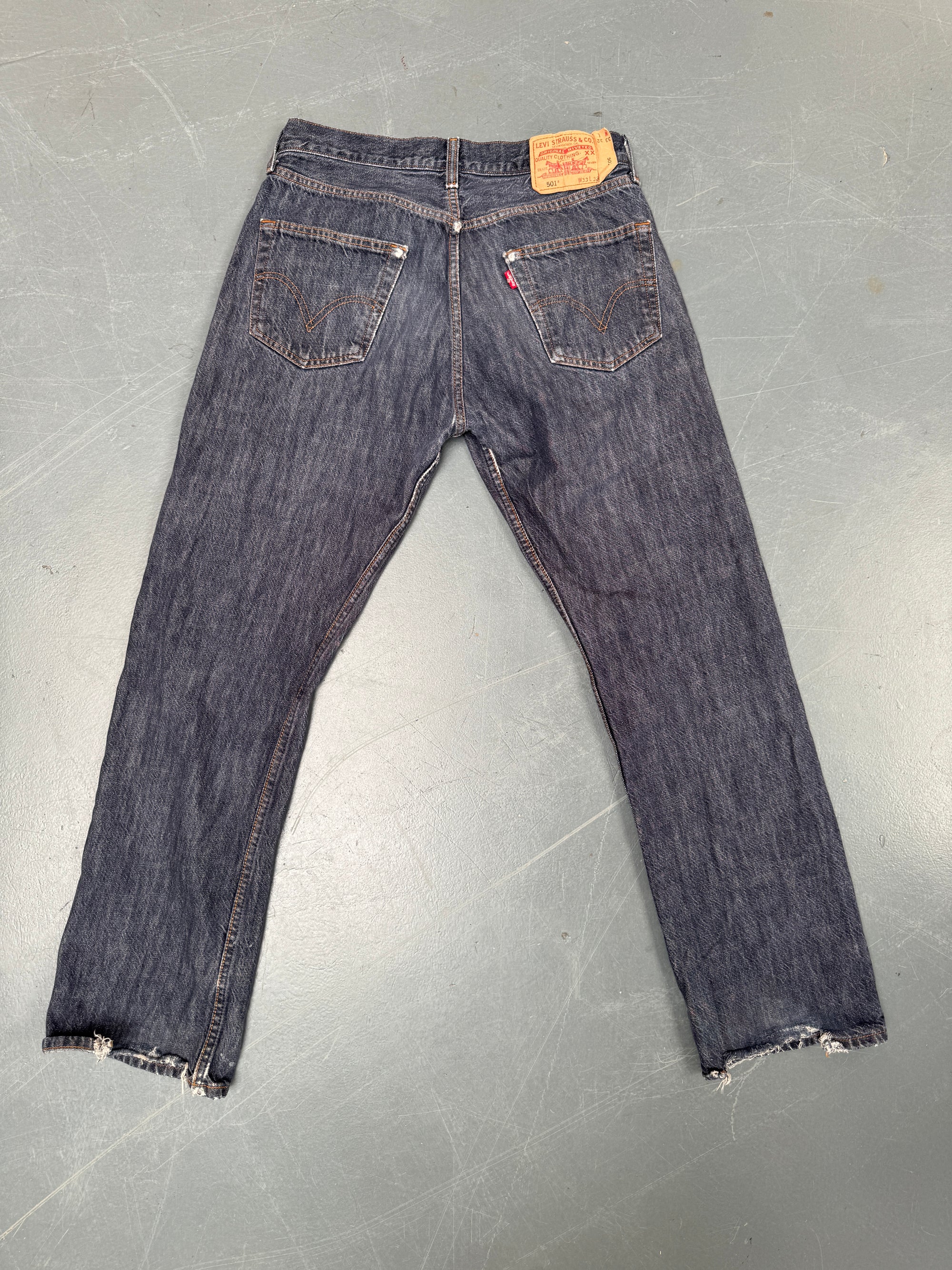 Mens Levis 501 Regular Fit Vintage Jean - W 30 L 30 - Slate Grey SL107