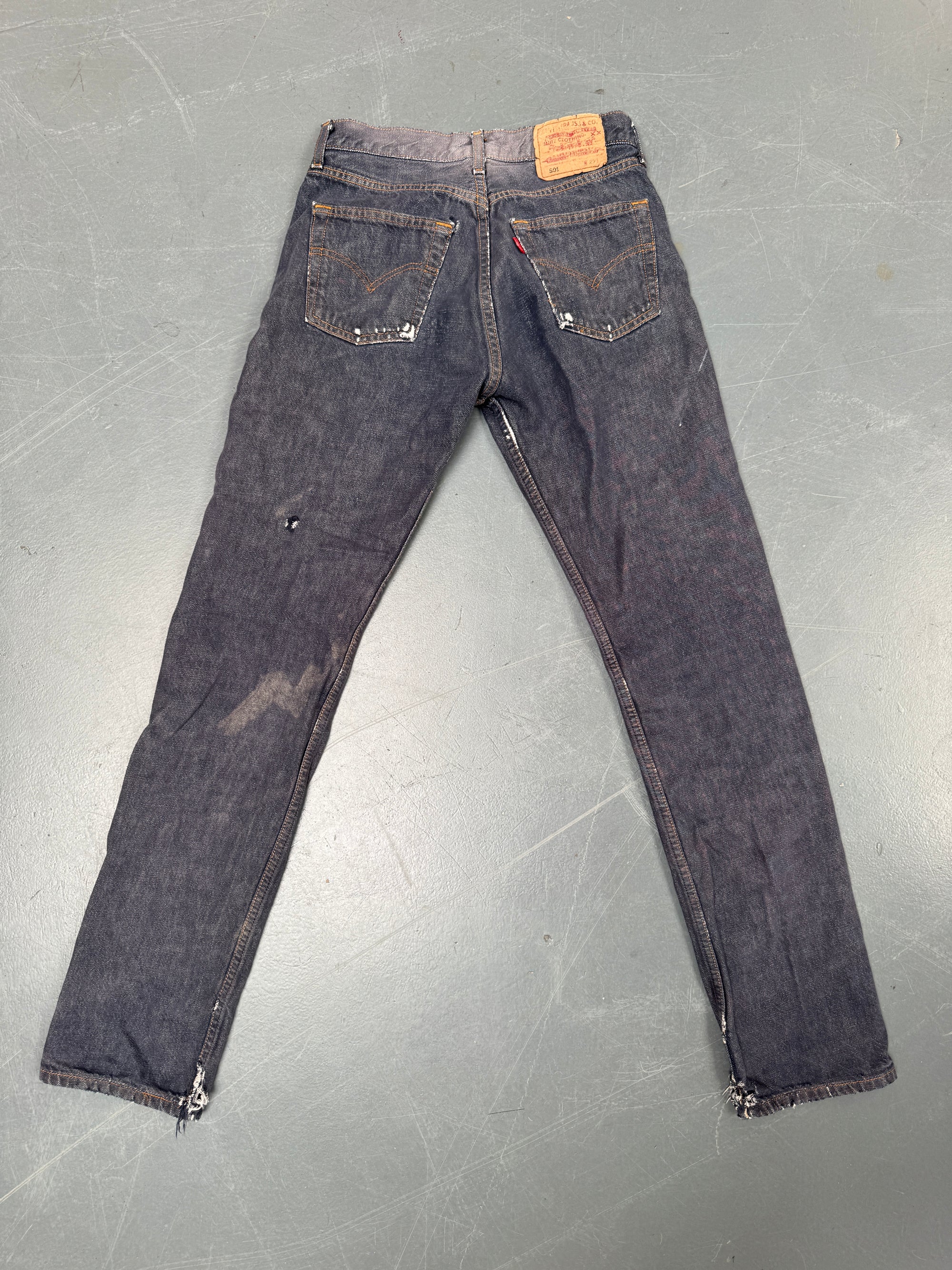 Mens Levis 501 Regular Fit Vintage Jean - W 26 L 32 - Slate Grey SL108