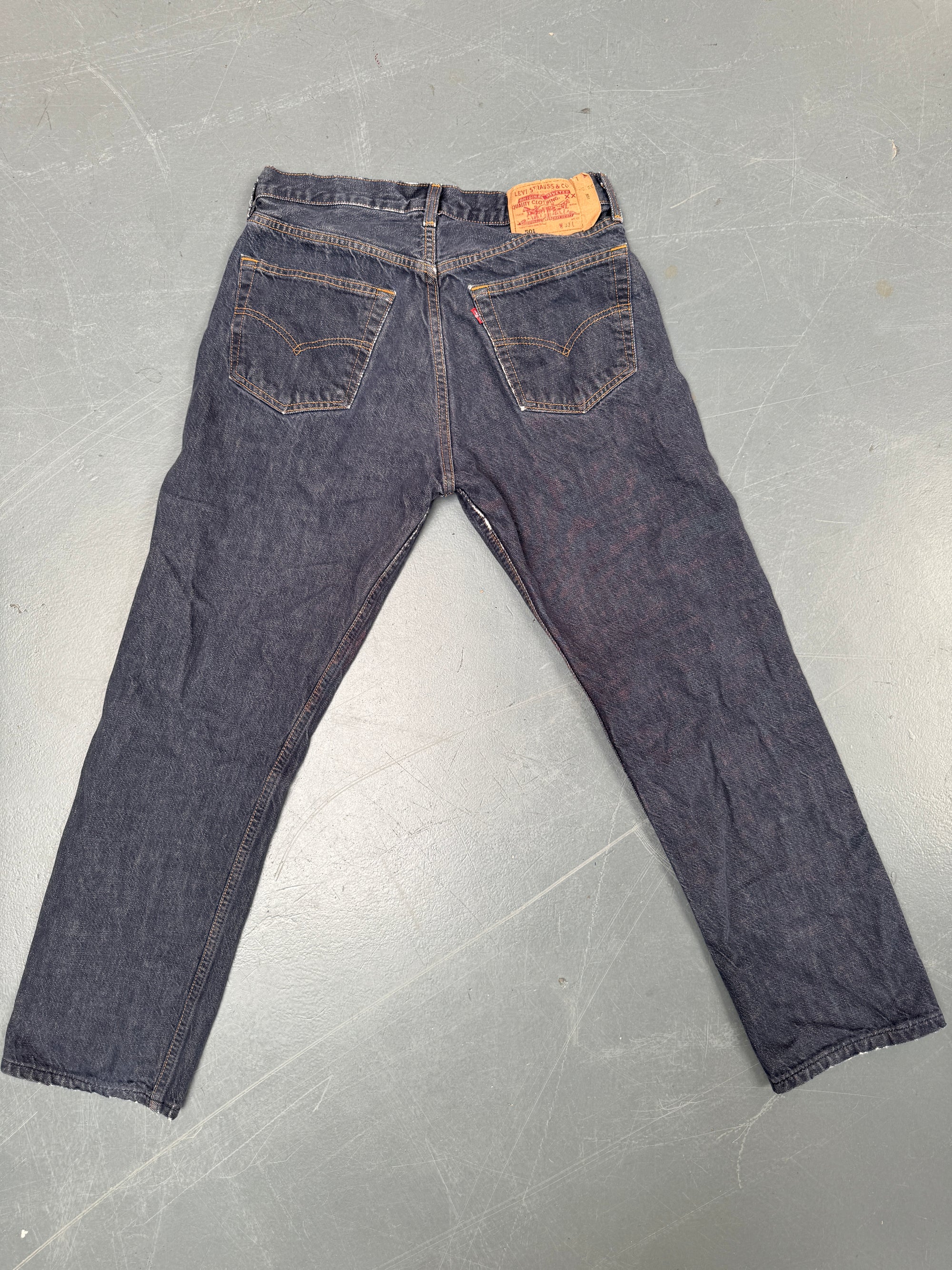 Mens Levis 501 Regular Fit Vintage Jean - W 29 L 28 - Slate Grey SL110
