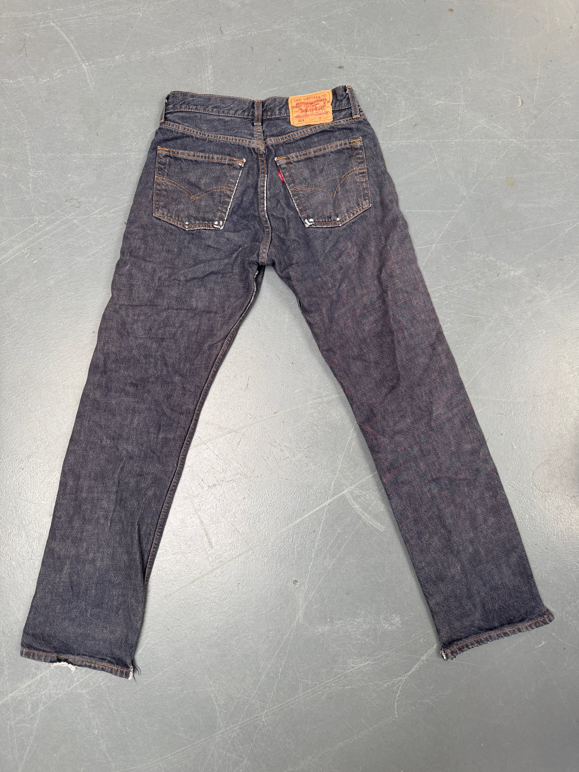 Mens Levis 501 Regular Fit Vintage Jean - W 26 L 30 - Slate Grey SL112