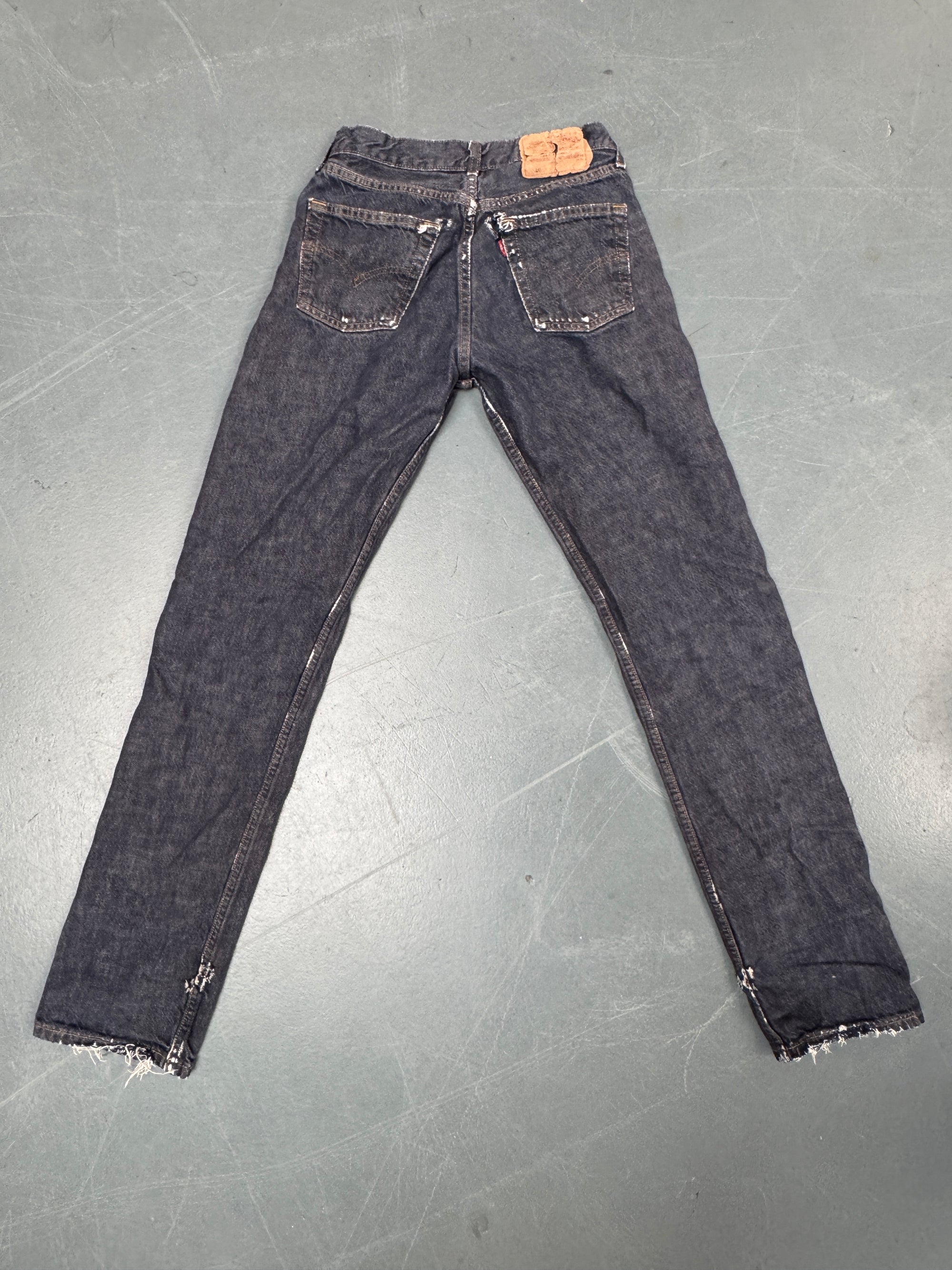 Mens Levis 501 Regular Fit Vintage Jean - W 24 L 32 - Slate Grey SL113