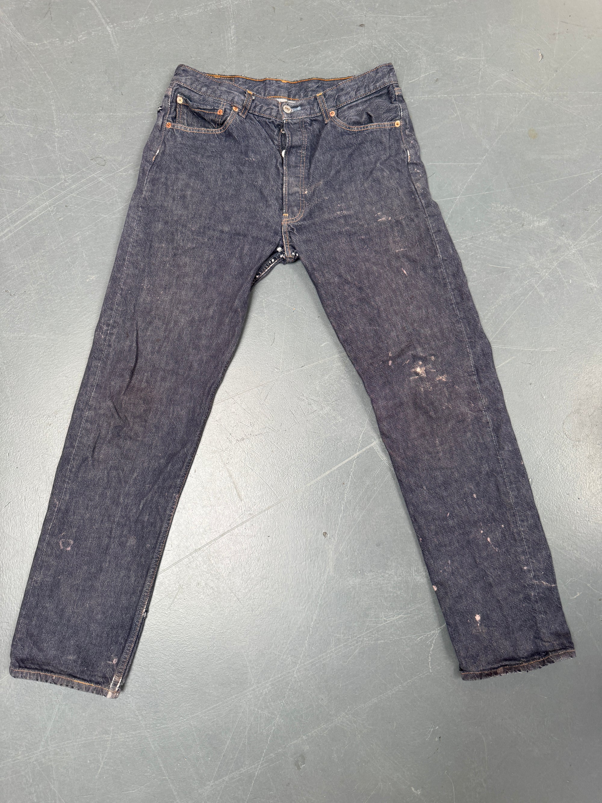 Mens Levis 501 Regular Fit Vintage Jean - W 30 L 32 - Slate Grey SL114