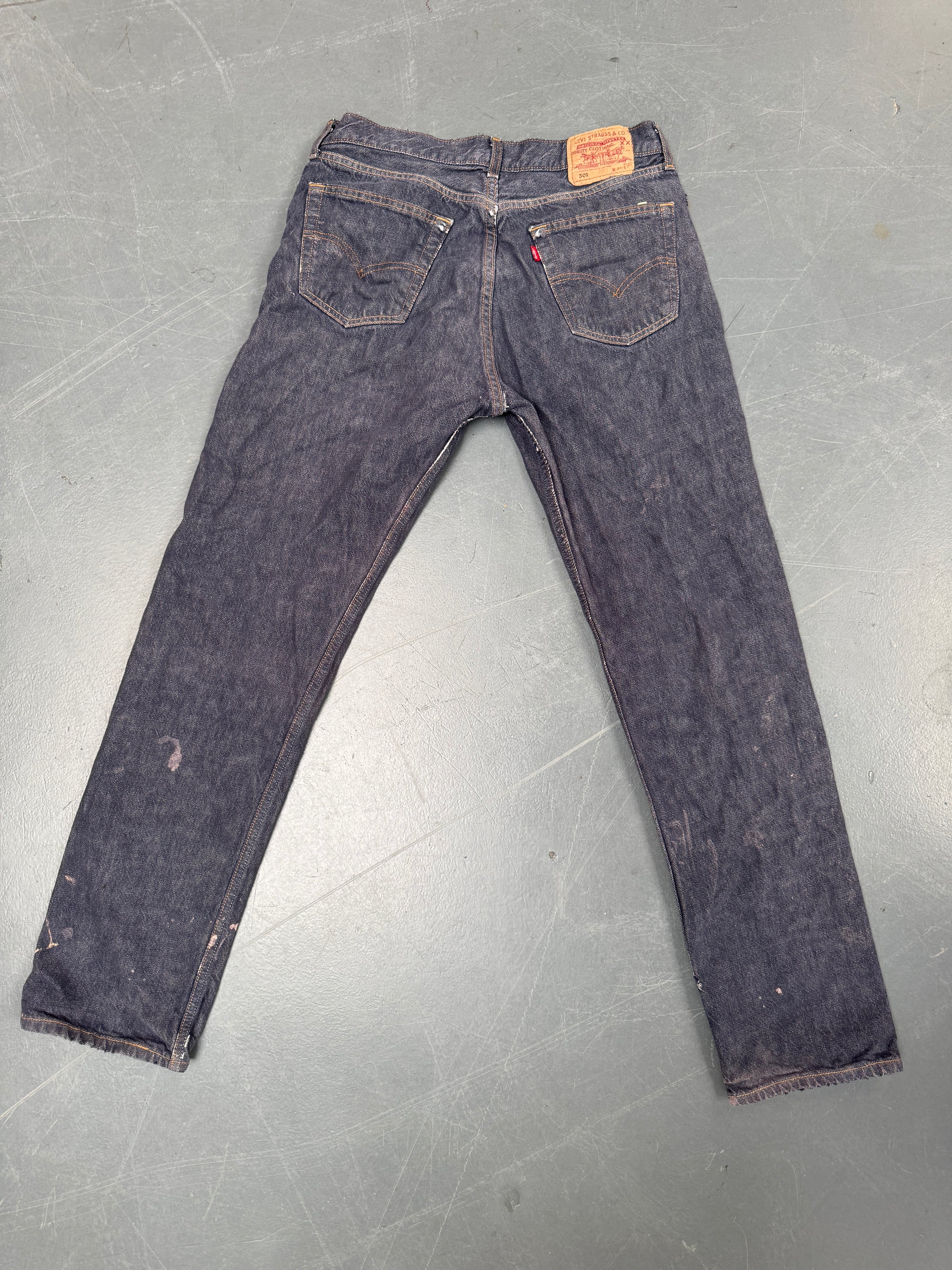 Mens Levis 501 Regular Fit Vintage Jean - W 30 L 32 - Slate Grey SL114