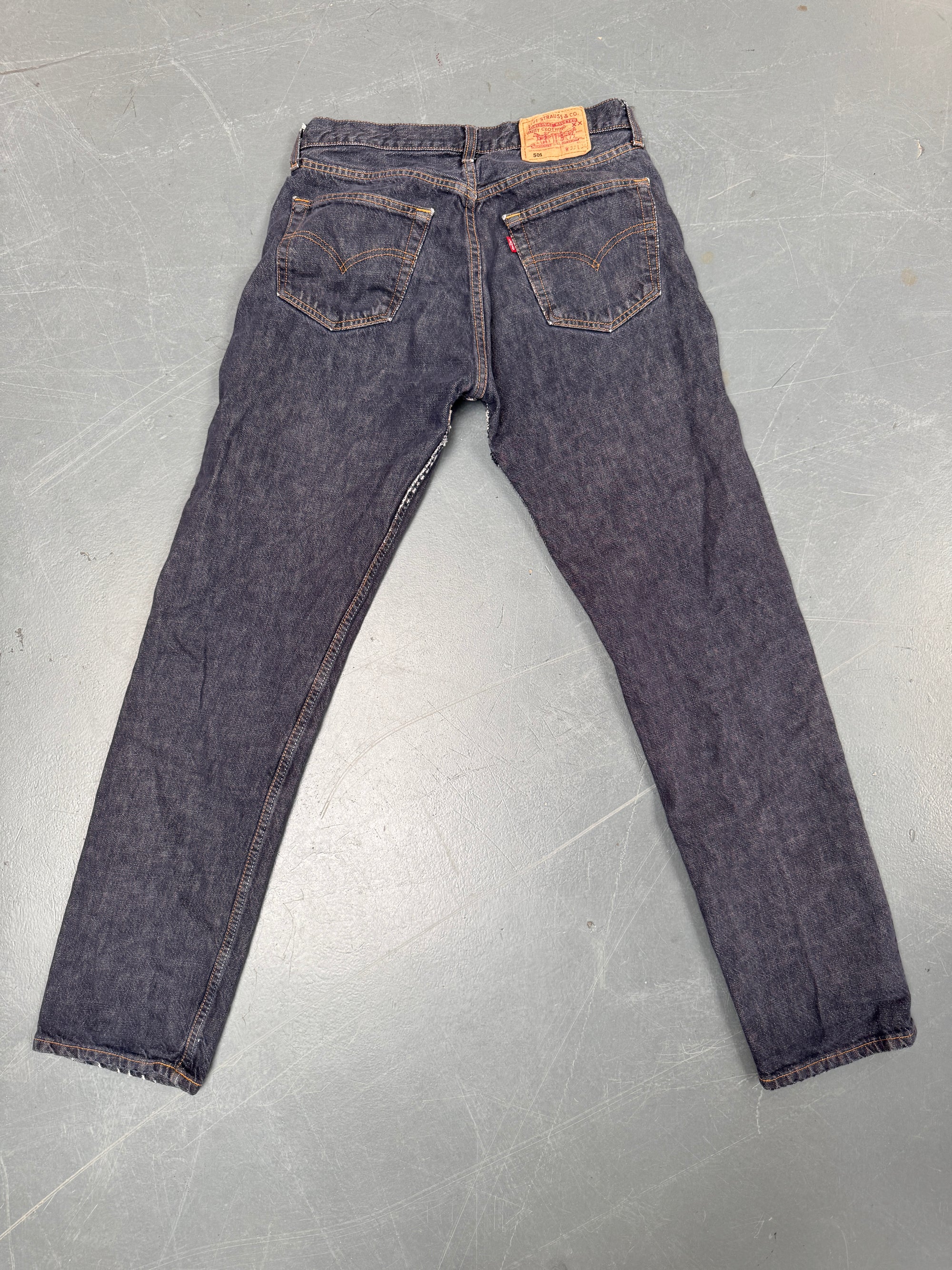 Mens Levis 501 Regular Fit Vintage Jean - W 30 L 32 - Slate Grey SL115