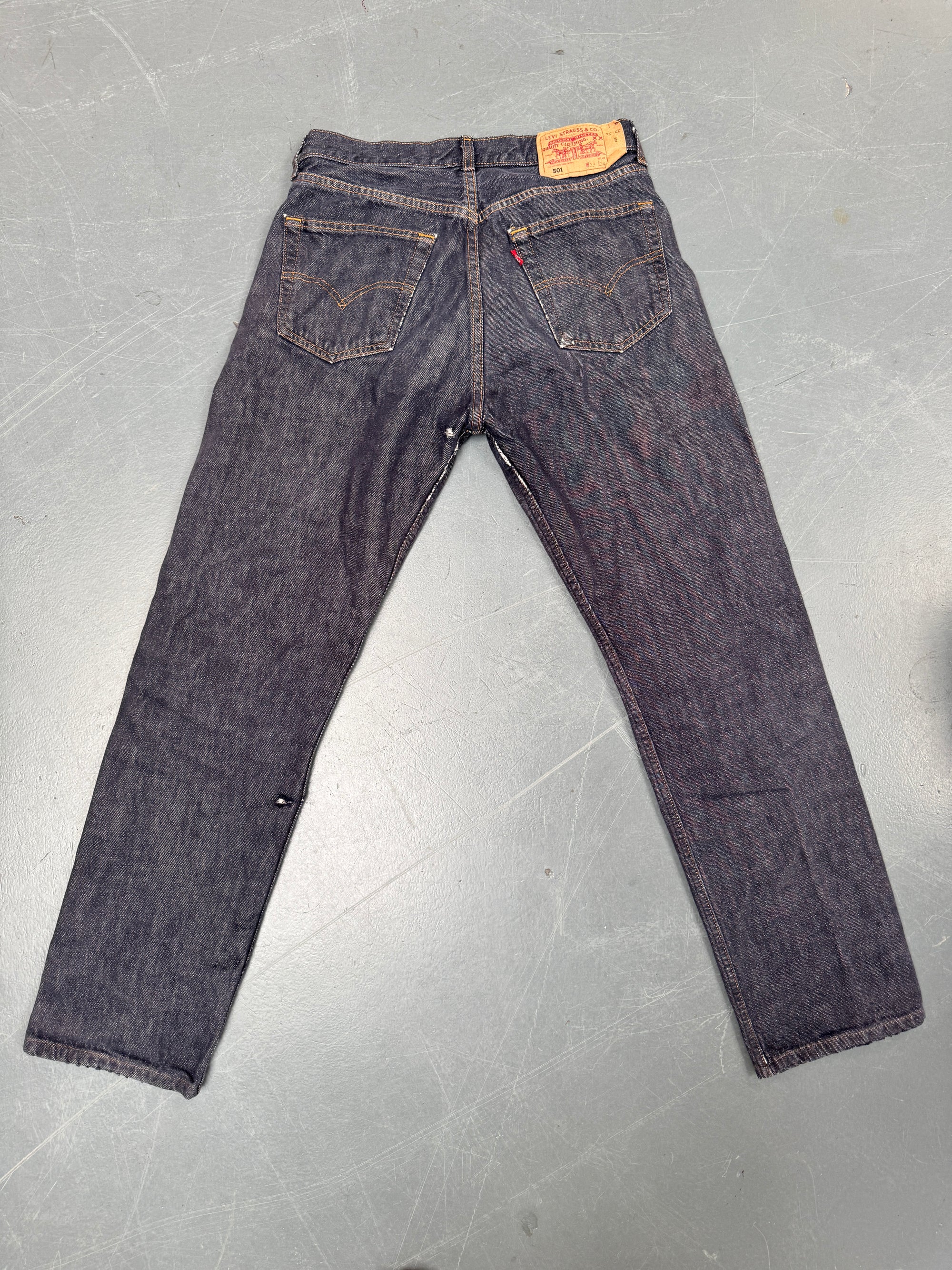 Mens Levis 501 Regular Fit Vintage Jean - W 30 L 30 - Slate Grey SL117