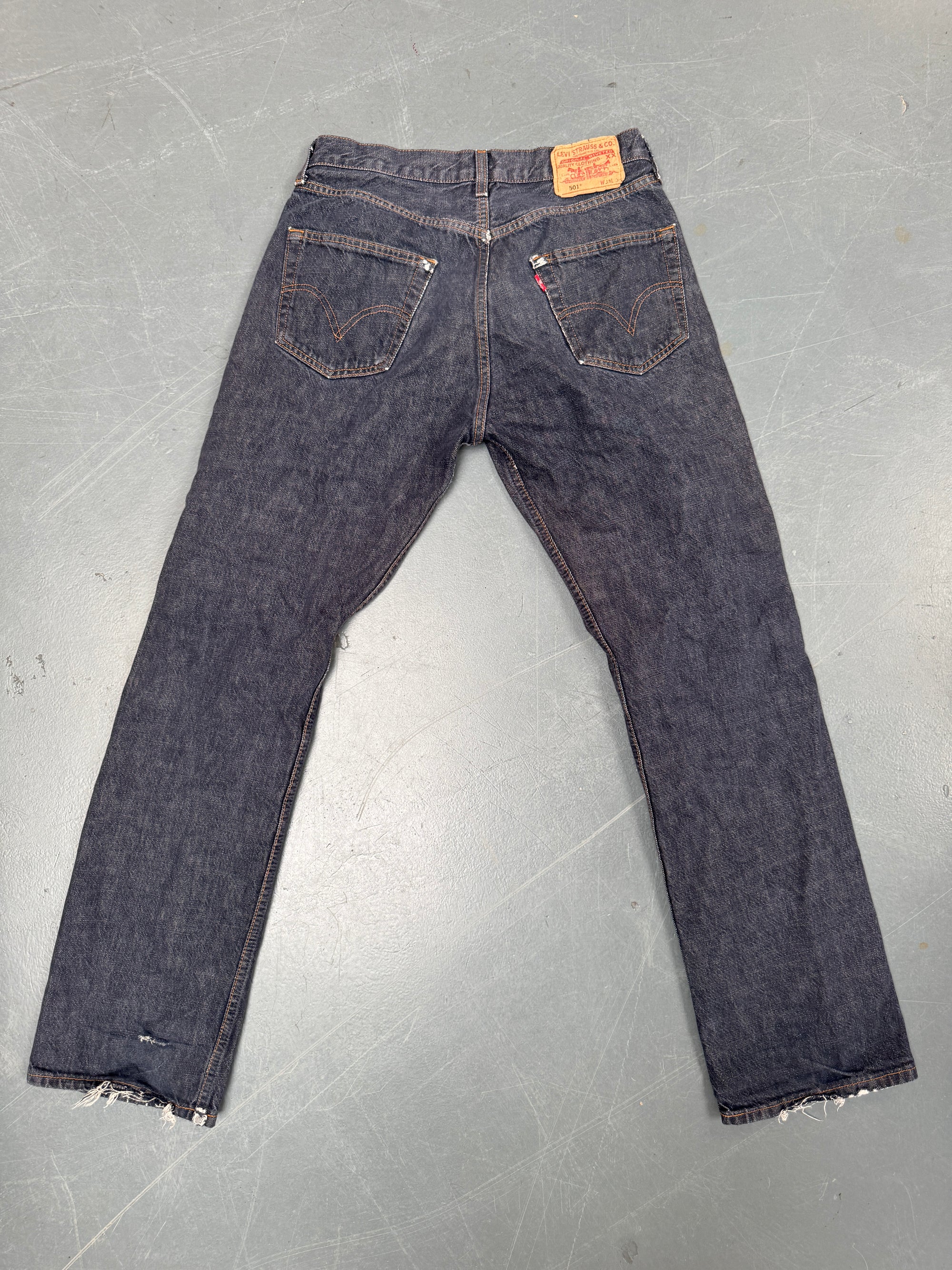 Mens Levis 501 Regular Fit Vintage Jean - W 30 L 32 - Slate Grey SL119