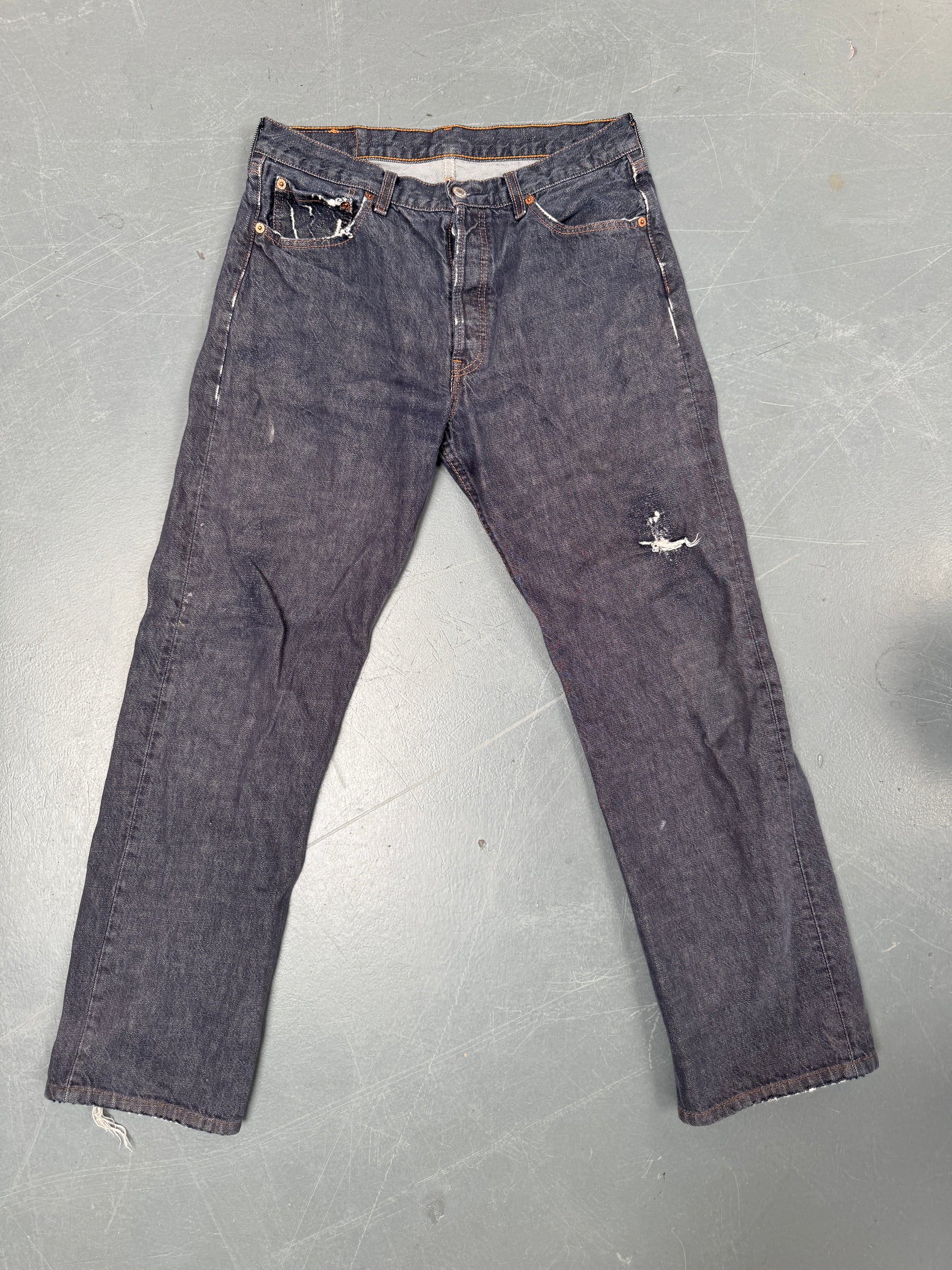 Mens Levis 501 Regular Fit Vintage Jean - W 30 L 30 - Slate Grey SL120
