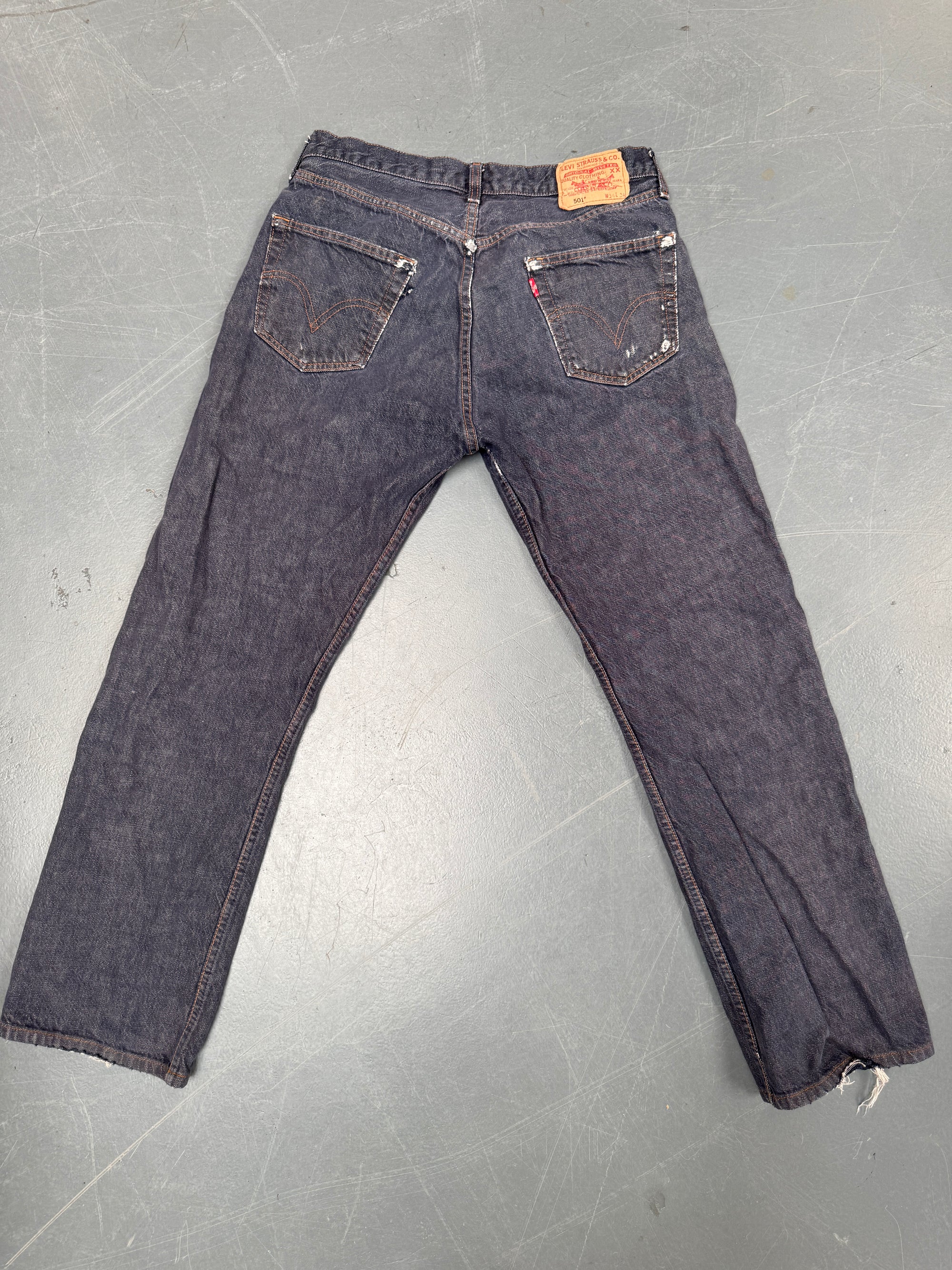 Mens Levis 501 Regular Fit Vintage Jean - W 30 L 30 - Slate Grey SL120