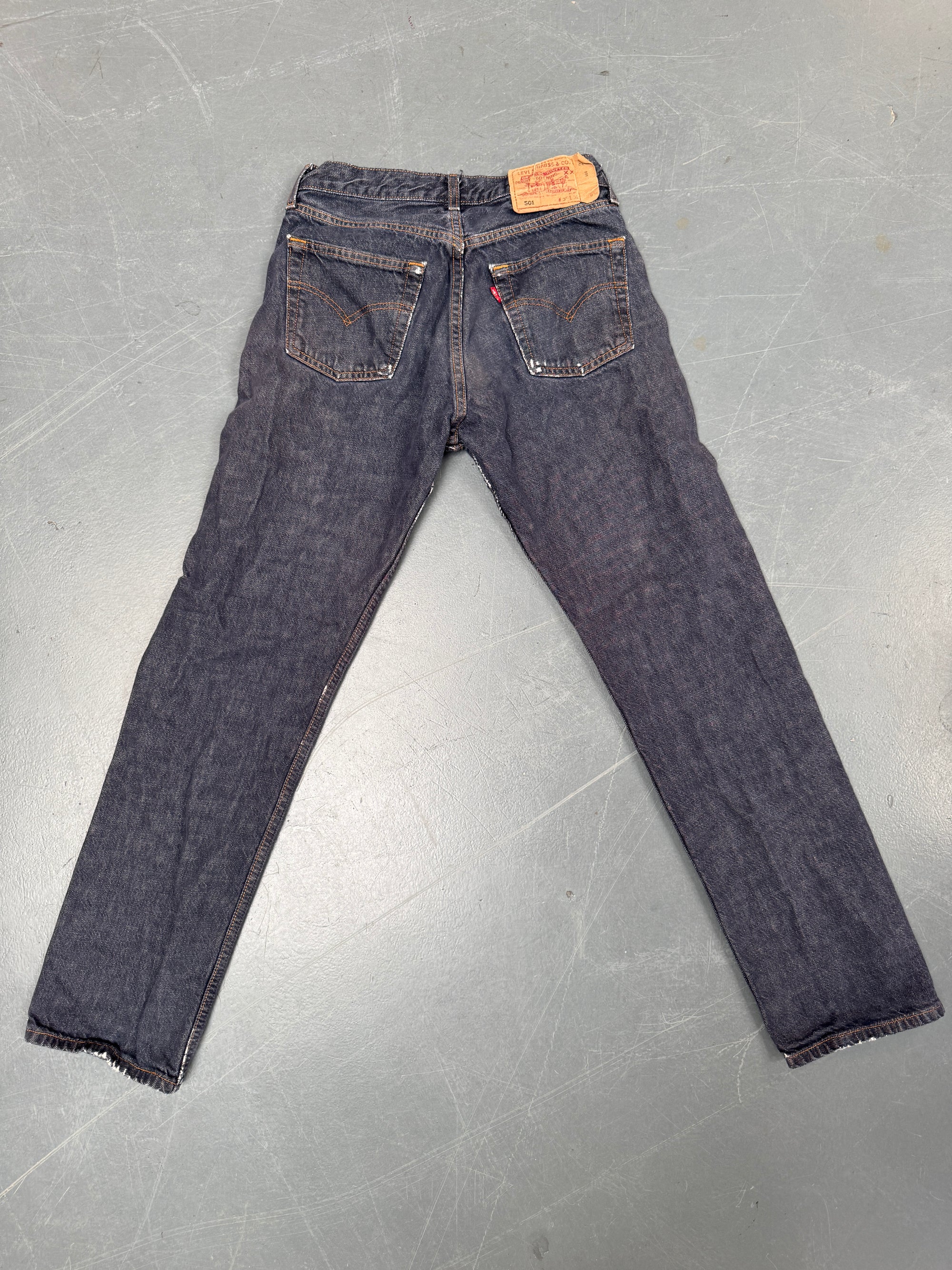 Mens Levis 501 Regular Fit Vintage Jean - W 26 L 30 - Slate Grey SL121