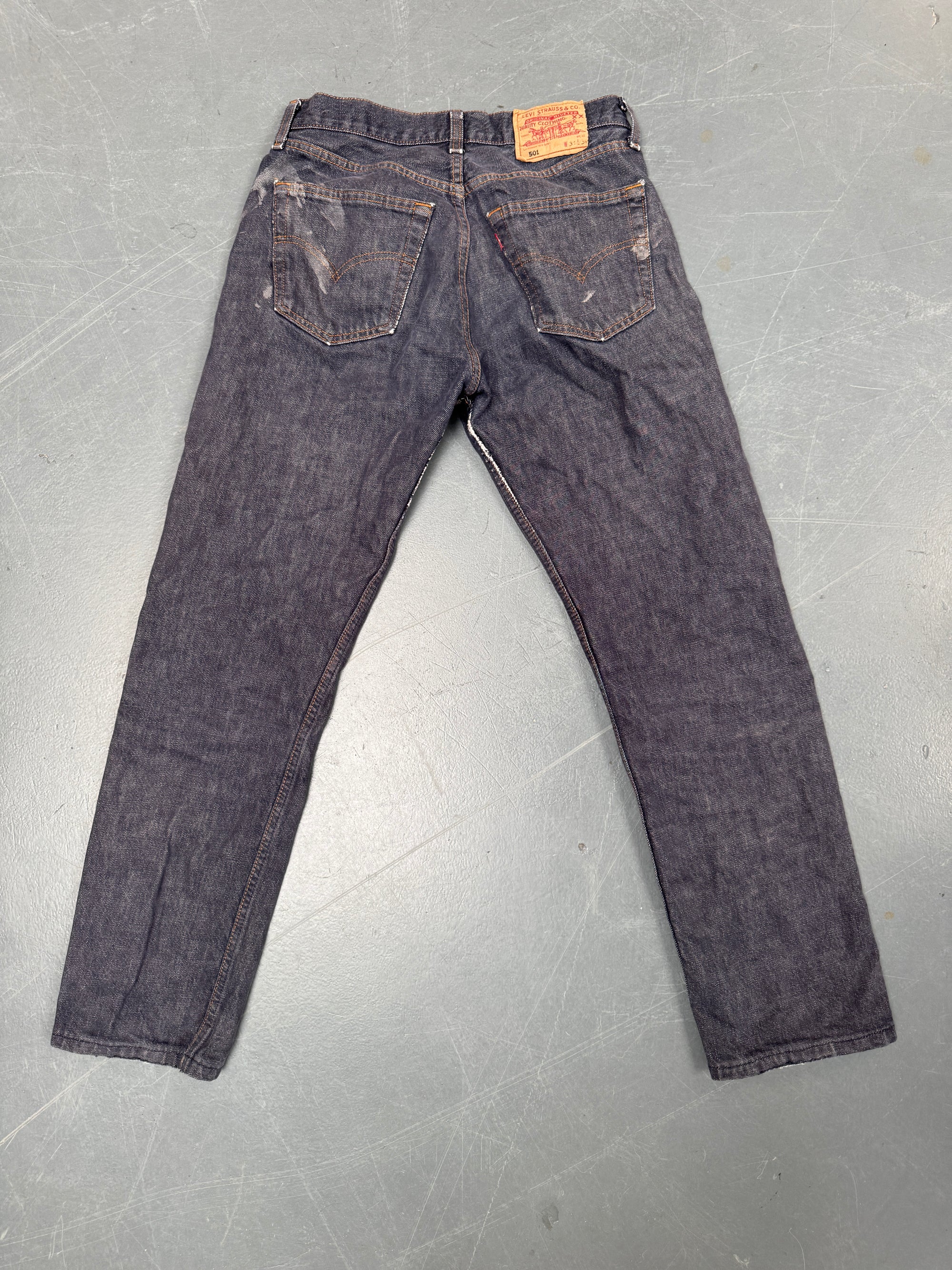 Mens Levis 501 Regular Fit Vintage Jean - W 28 L 29 - Slate Grey SL125