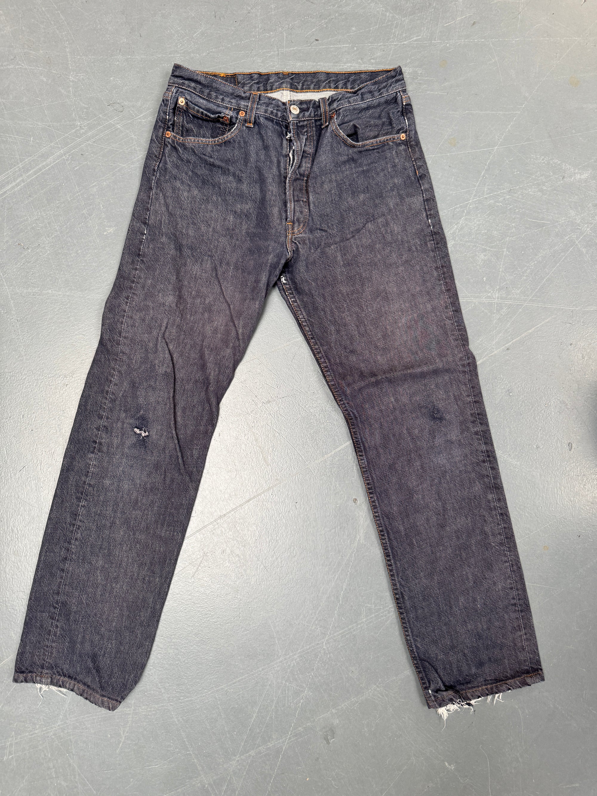 Mens Levis 501 Regular Fit Vintage Jean - W 30 L 30 - Slate Grey SL130