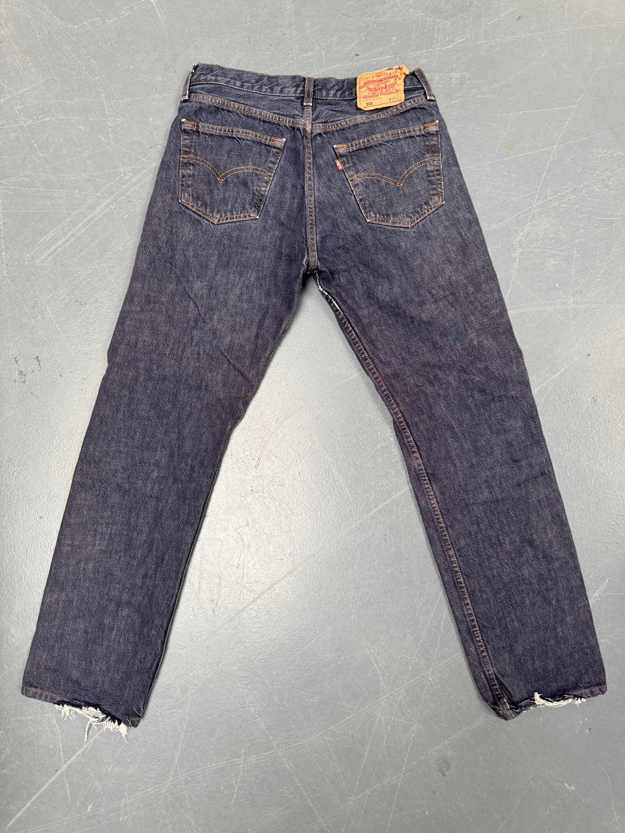 Mens Levis 501 Regular Fit Vintage Jean - W 30 L 30 - Slate Grey SL130