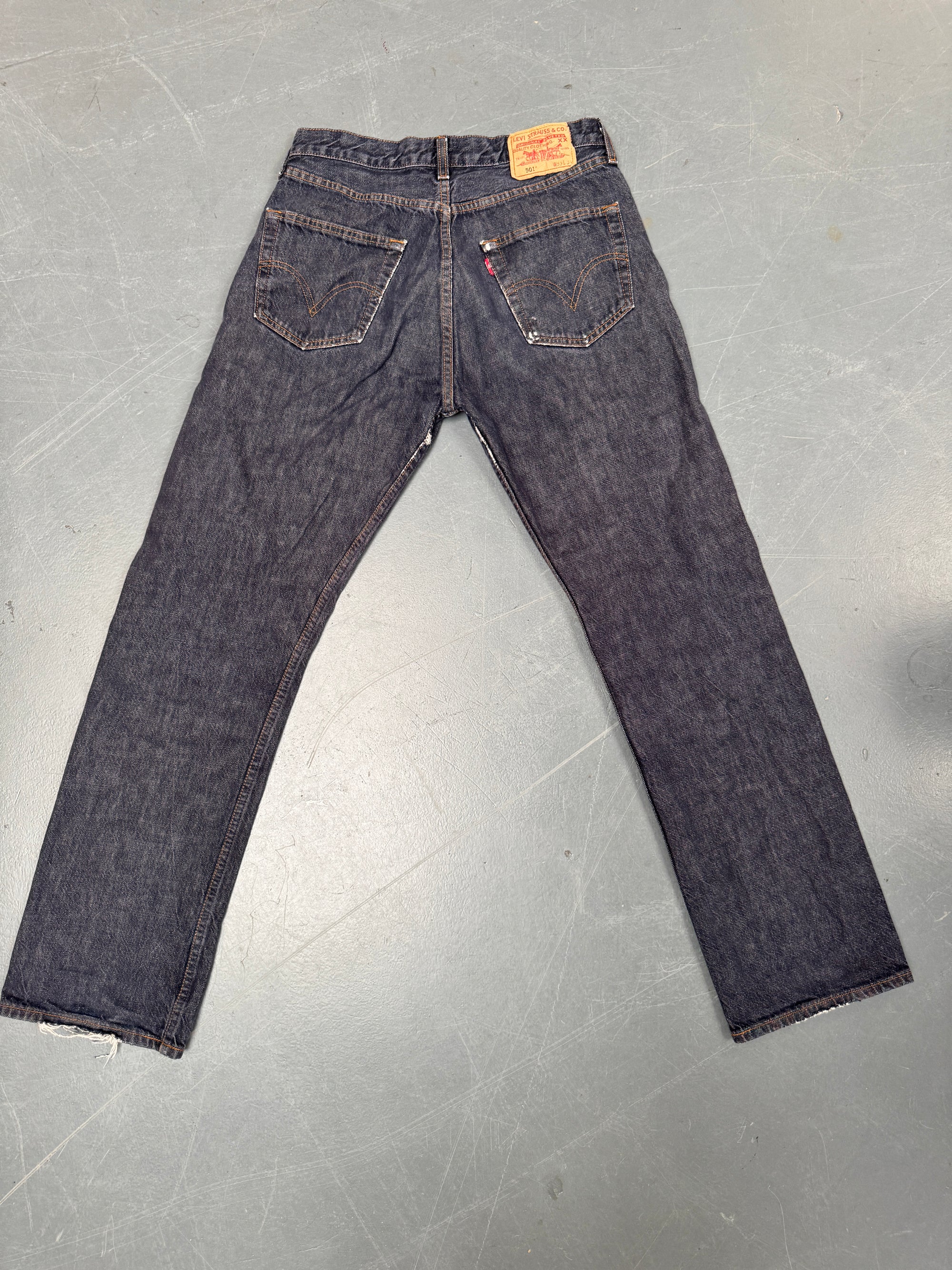 Mens Levis 501 Regular Fit Vintage Jean - W 30 L 32 - Slate Grey SL131