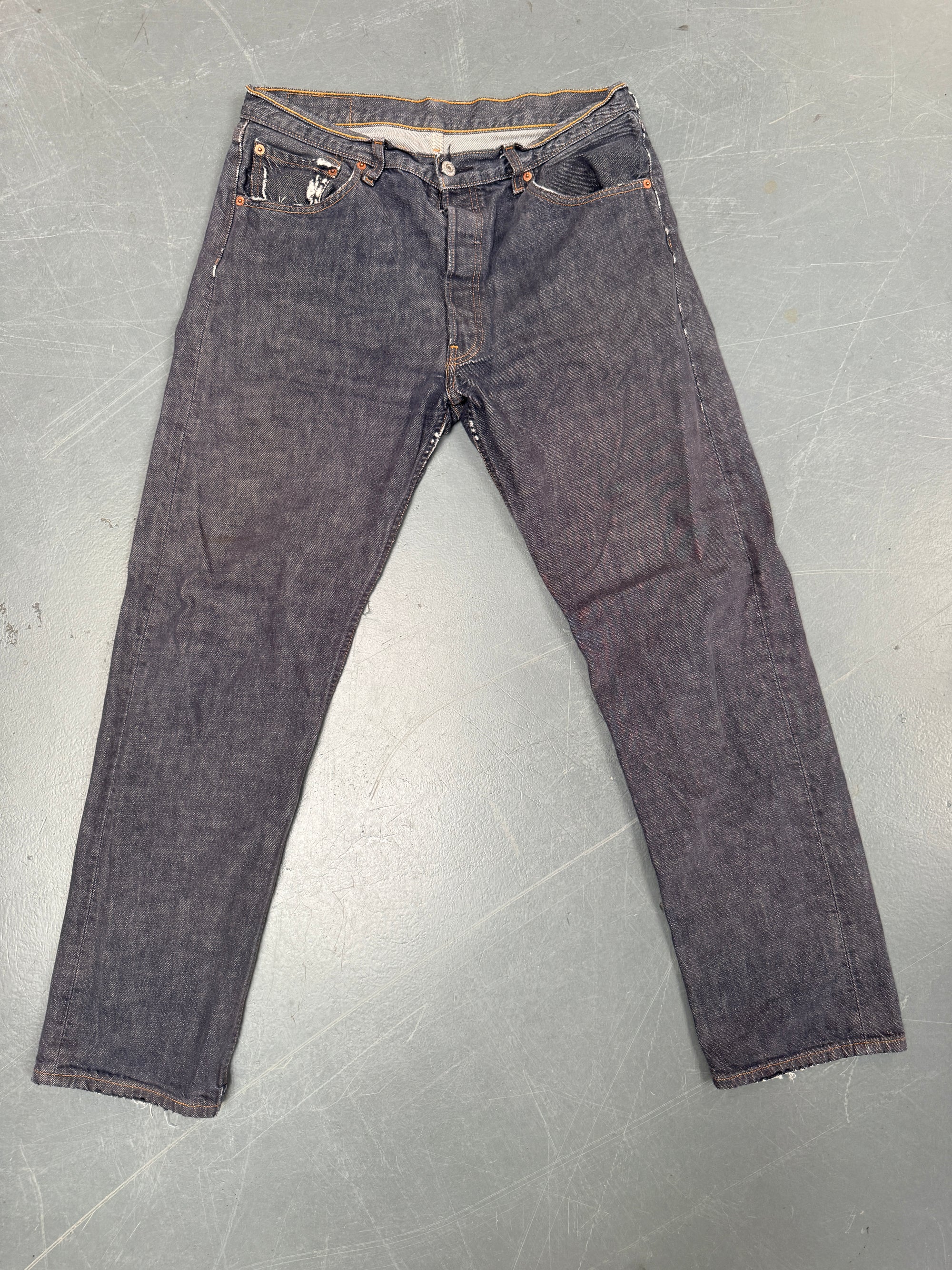 Mens Levis 501 Regular Fit Vintage Jean - W 30 L 30 - Slate Grey SL133