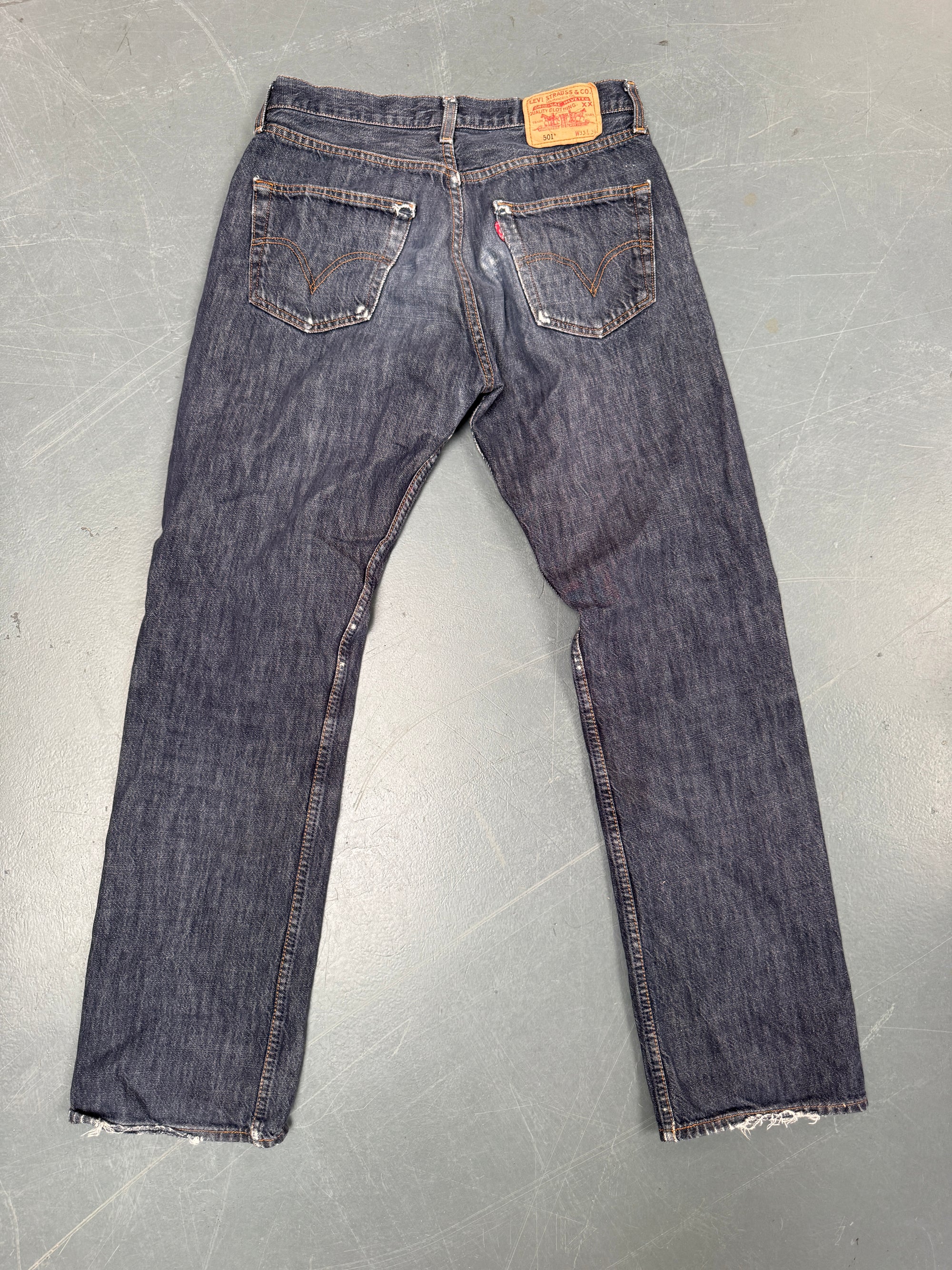 Mens Levis 501 Regular Fit Vintage Jean - W 30 L 33 - Slate Grey SL140