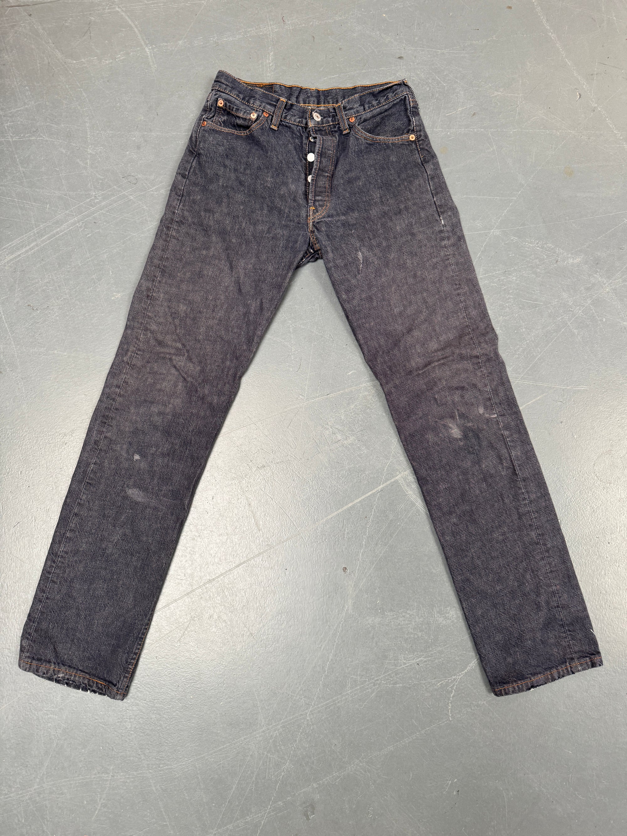 Mens Levis 501 Regular Fit Vintage Jean - W 28 L 32 - Slate Grey SL141