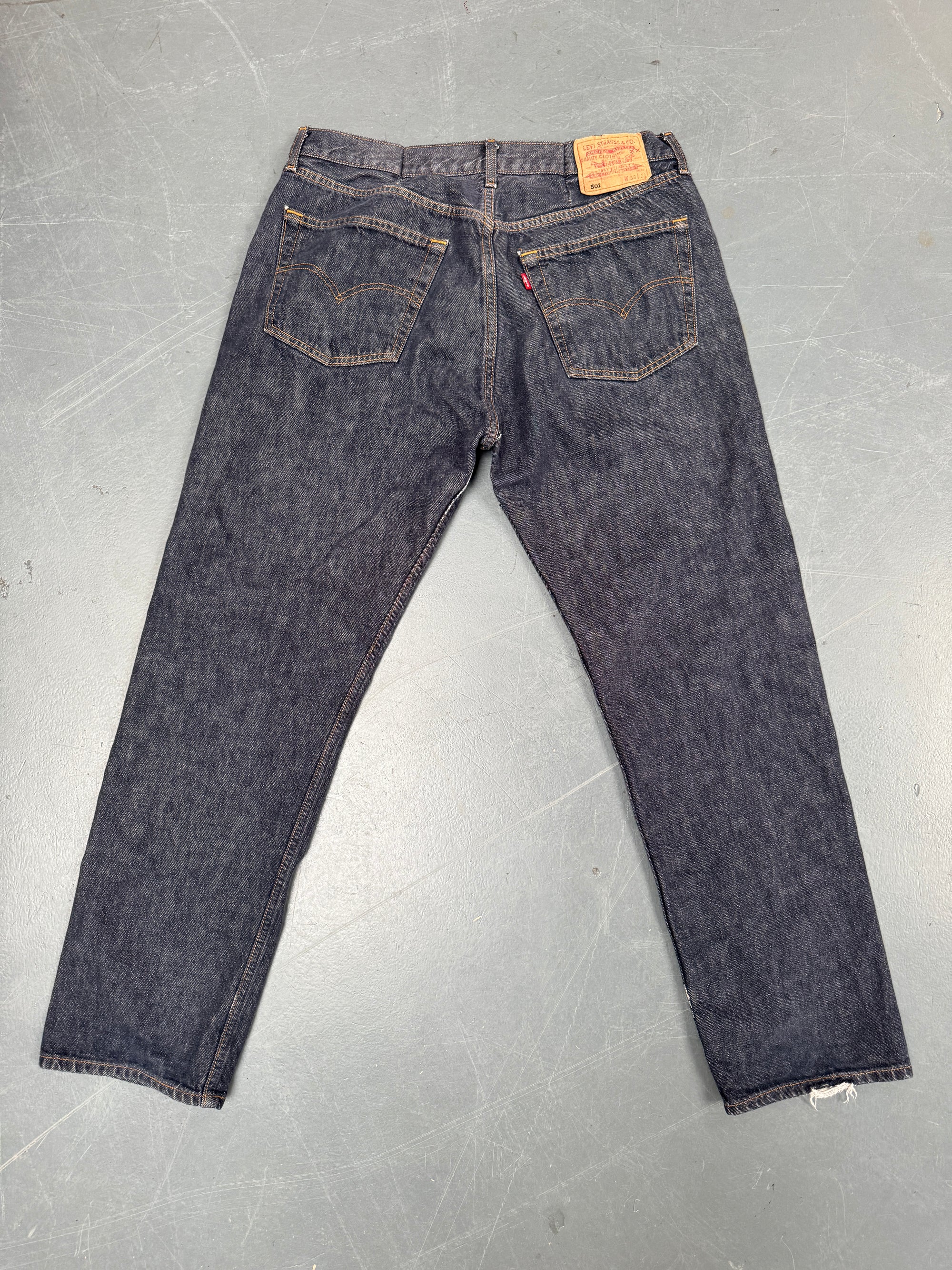 Mens Levis 501 Regular Fit Vintage Jean - W 36 L 30 - Slate Grey SL142
