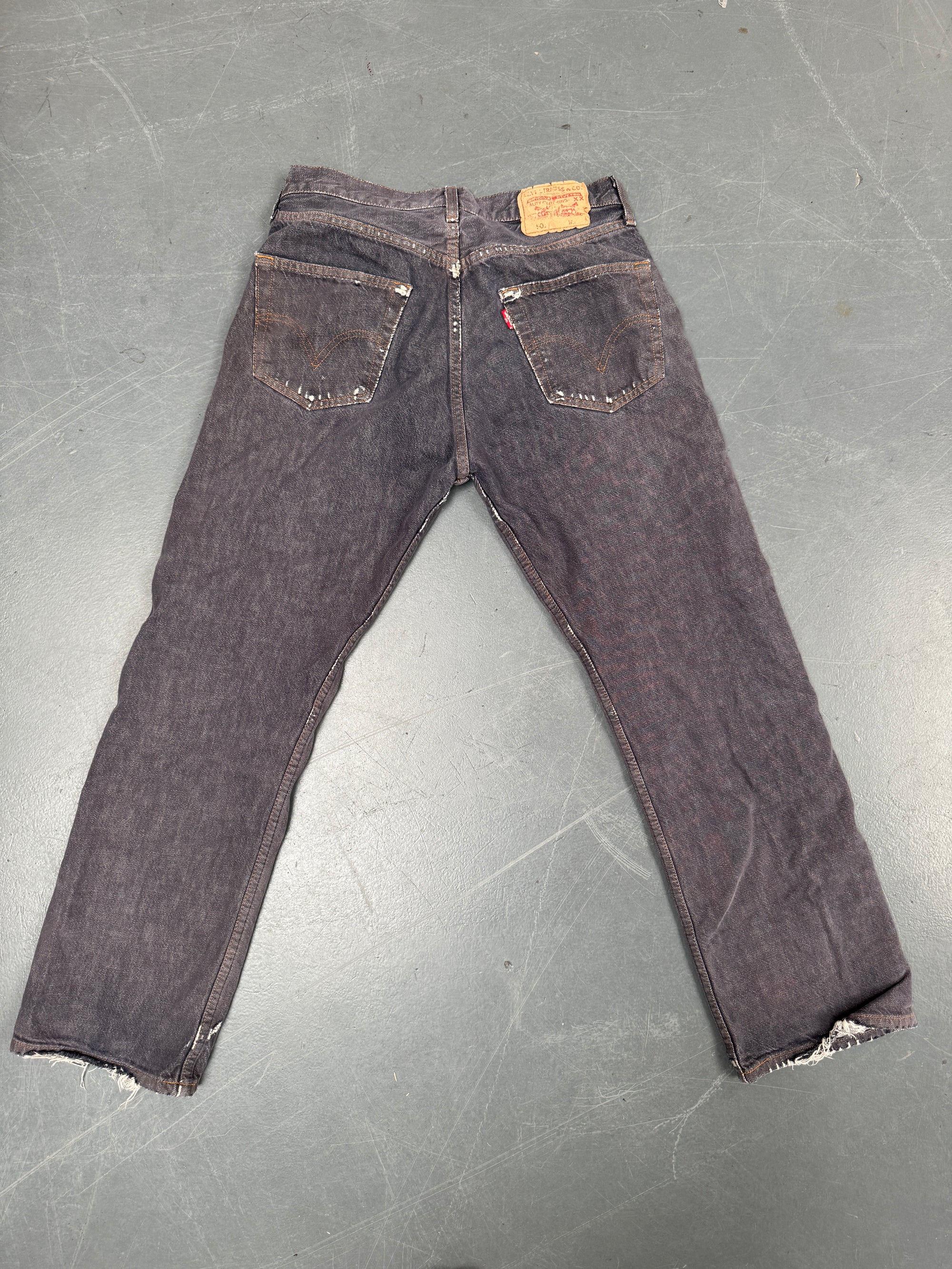 Mens Levis 501 Regular Fit Vintage Jean - W 30 L 28 - Slate Grey SL148
