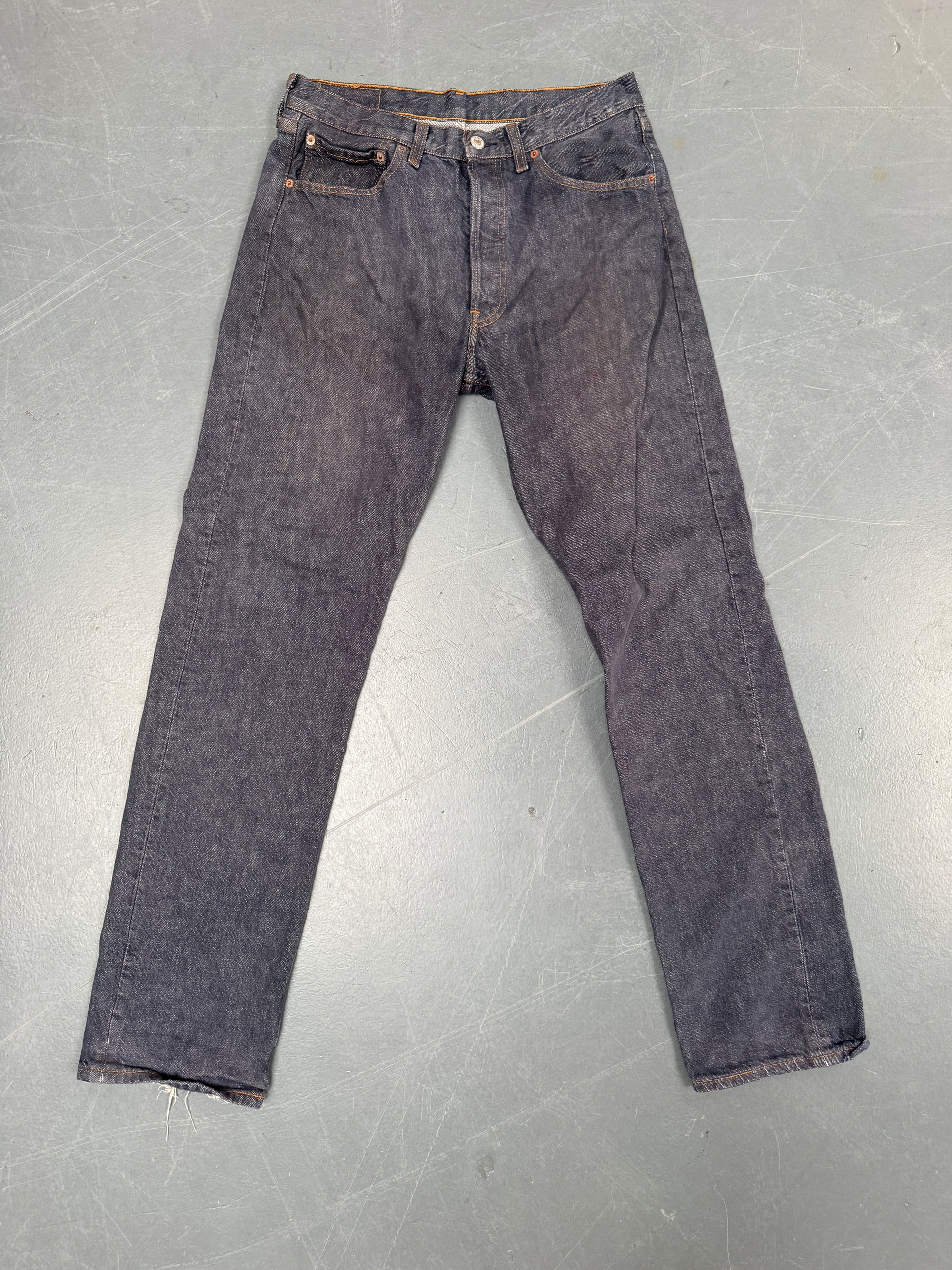 Mens Levis 501 Regular Fit Vintage Jean - W 30 L 32 - Slate Grey SL152