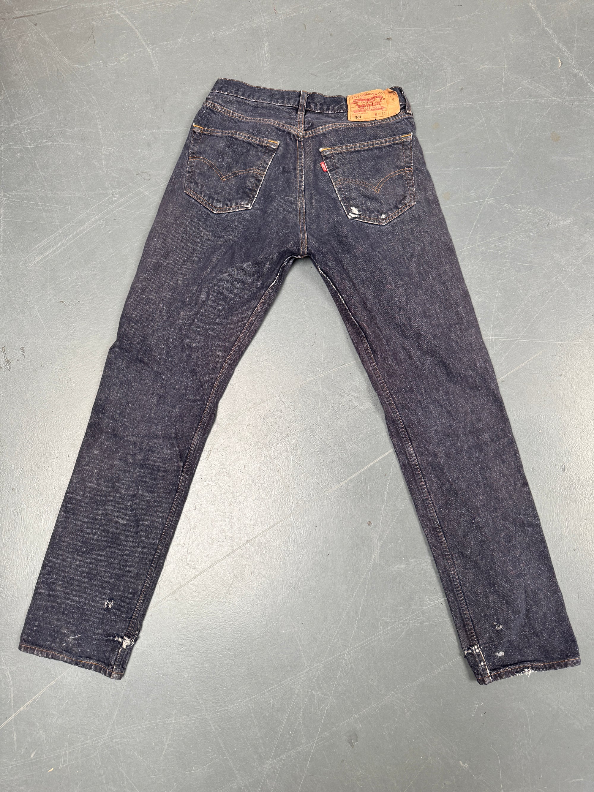 Mens Levis 501 Regular Fit Vintage Jean - W 28 L 32 - Slate Grey SL153