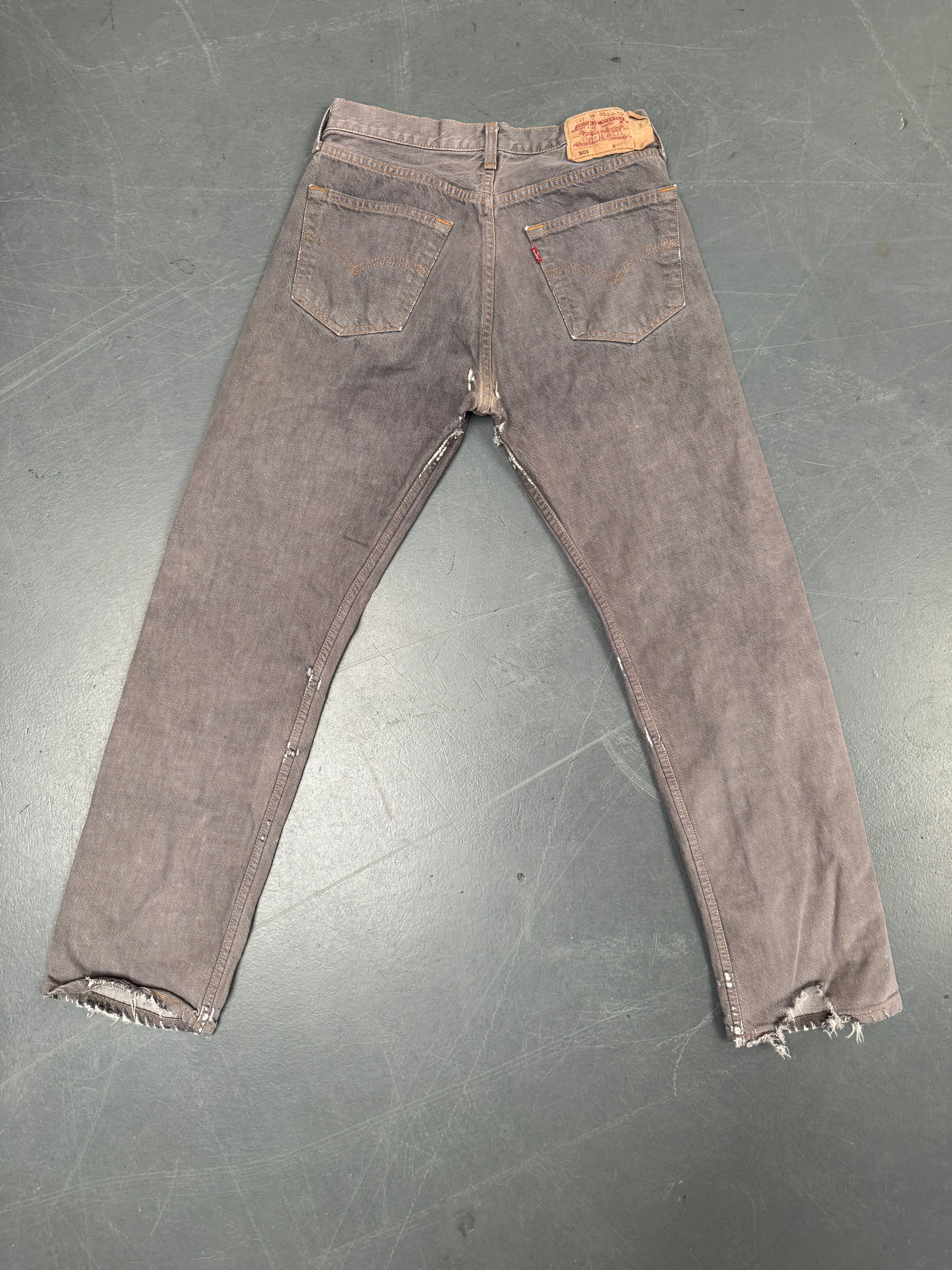 Mens Levis 501 Regular Fit Vintage Jean - W 28 L 29 - Slate Grey SL154
