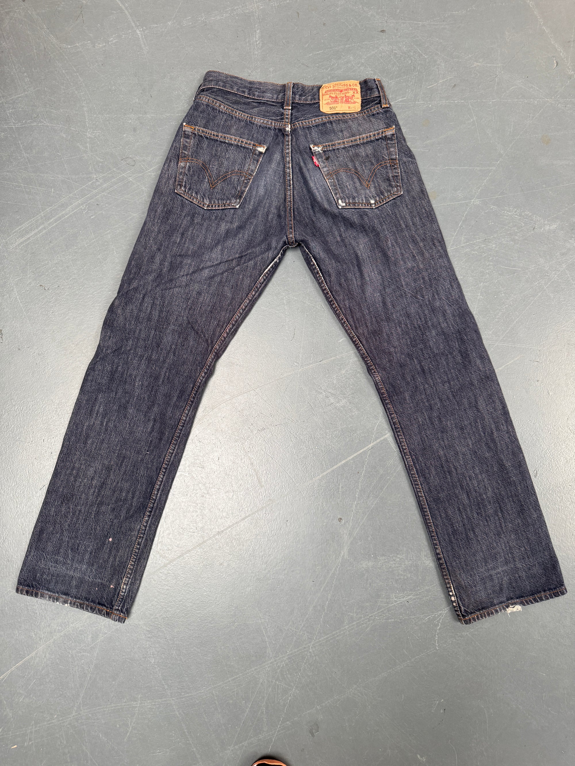Mens Levis 501 Regular Fit Vintage Jean - W 26 L 30 - Slate Grey SL155