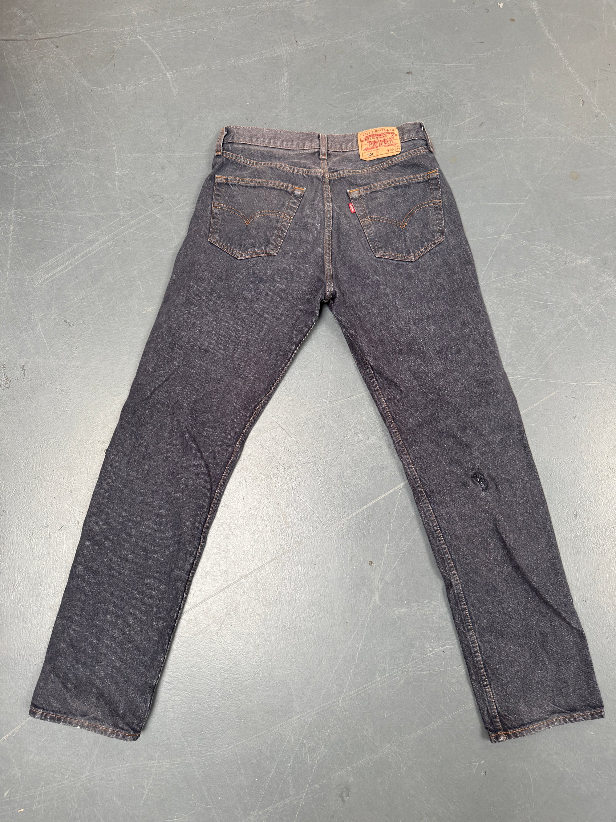 Mens Levis 501 Regular Fit Vintage Jean - W 30 L 31 - Slate Grey SL156
