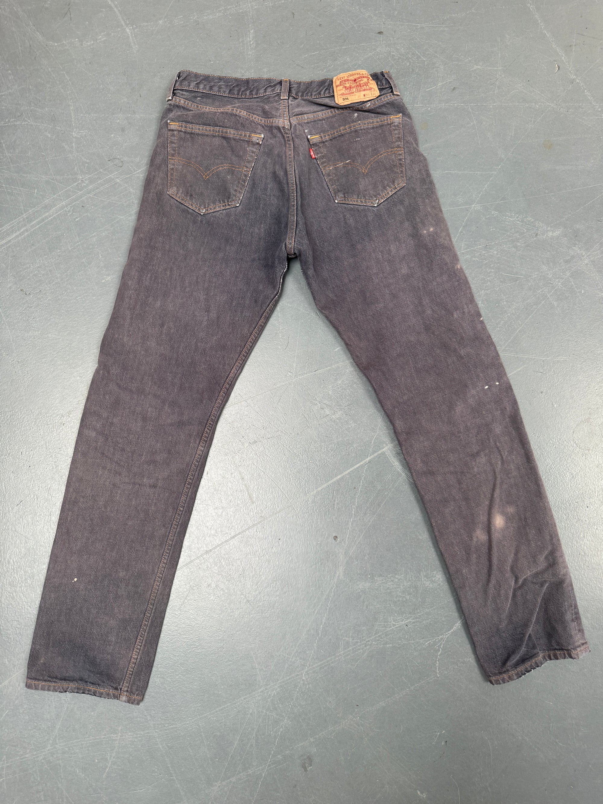 Mens Levis 501 Regular Fit Vintage Jean - W 32 L 32 - Slate Grey SL161