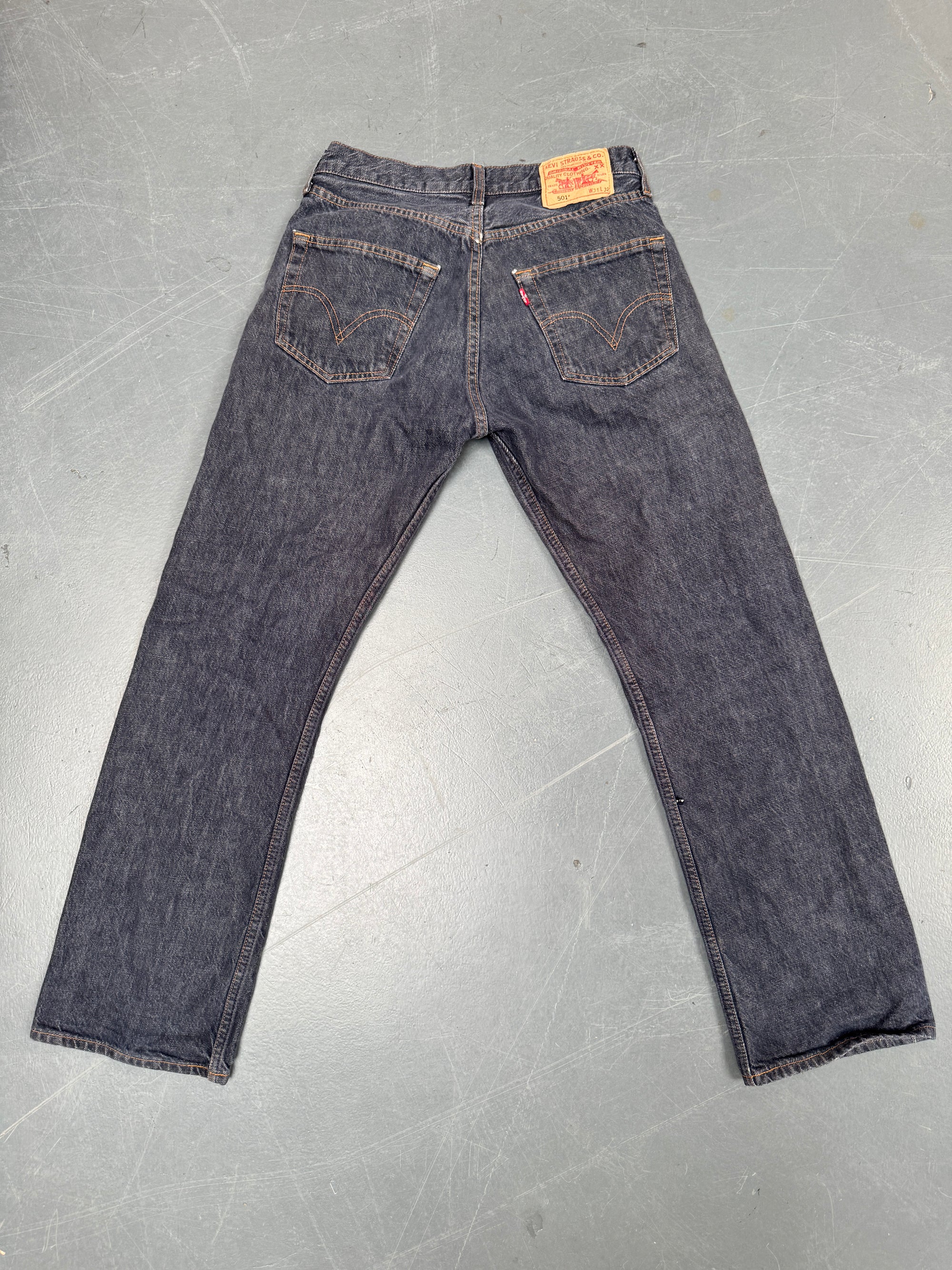 Mens Levis 501 Regular Fit Vintage Jean - W 28 L 30 - Slate Grey SL167