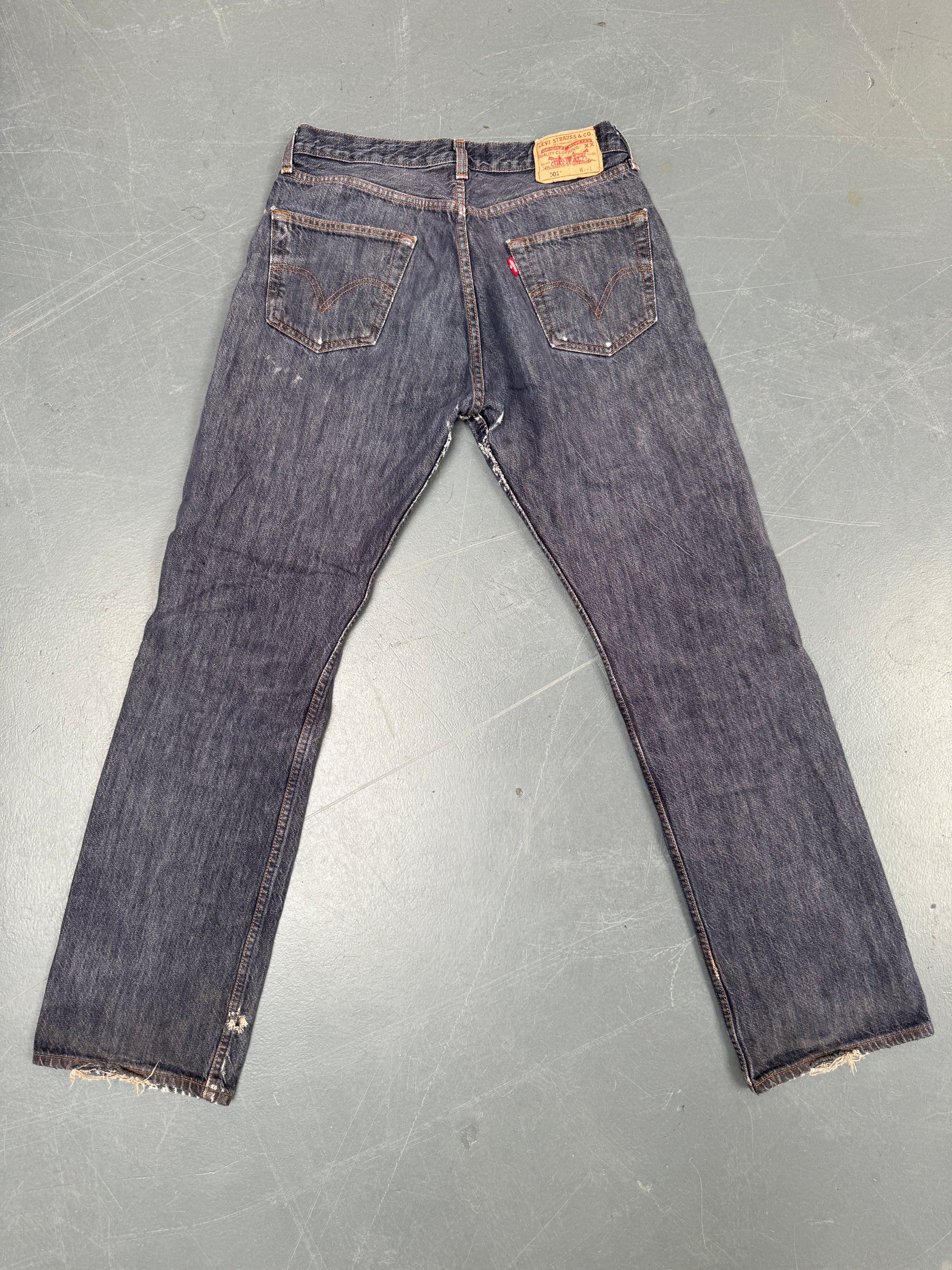 Mens Levis 501 Regular Fit Vintage Jean - W 30 L 33 - Slate Grey SL170