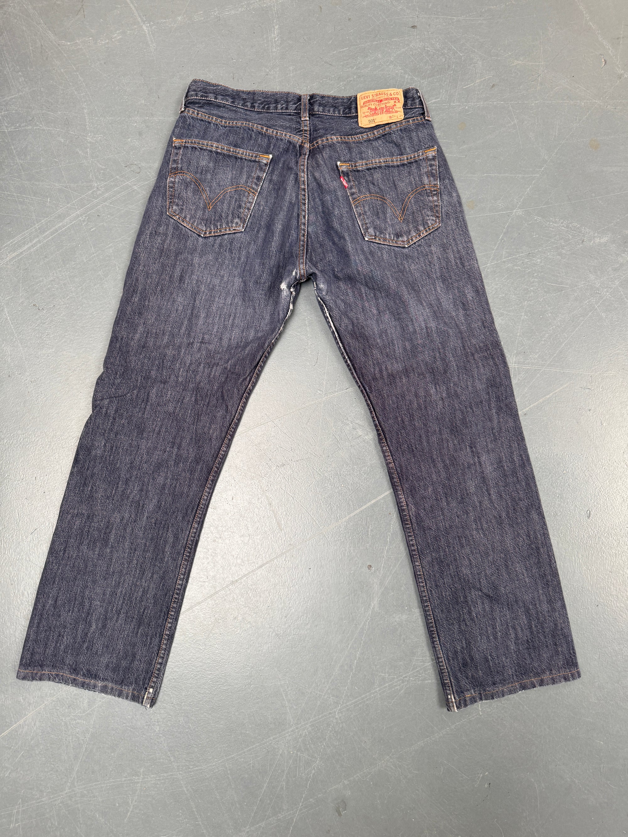 Mens Levis 501 Regular Fit Vintage Jean - W 30 L 29 - Slate Grey SL171