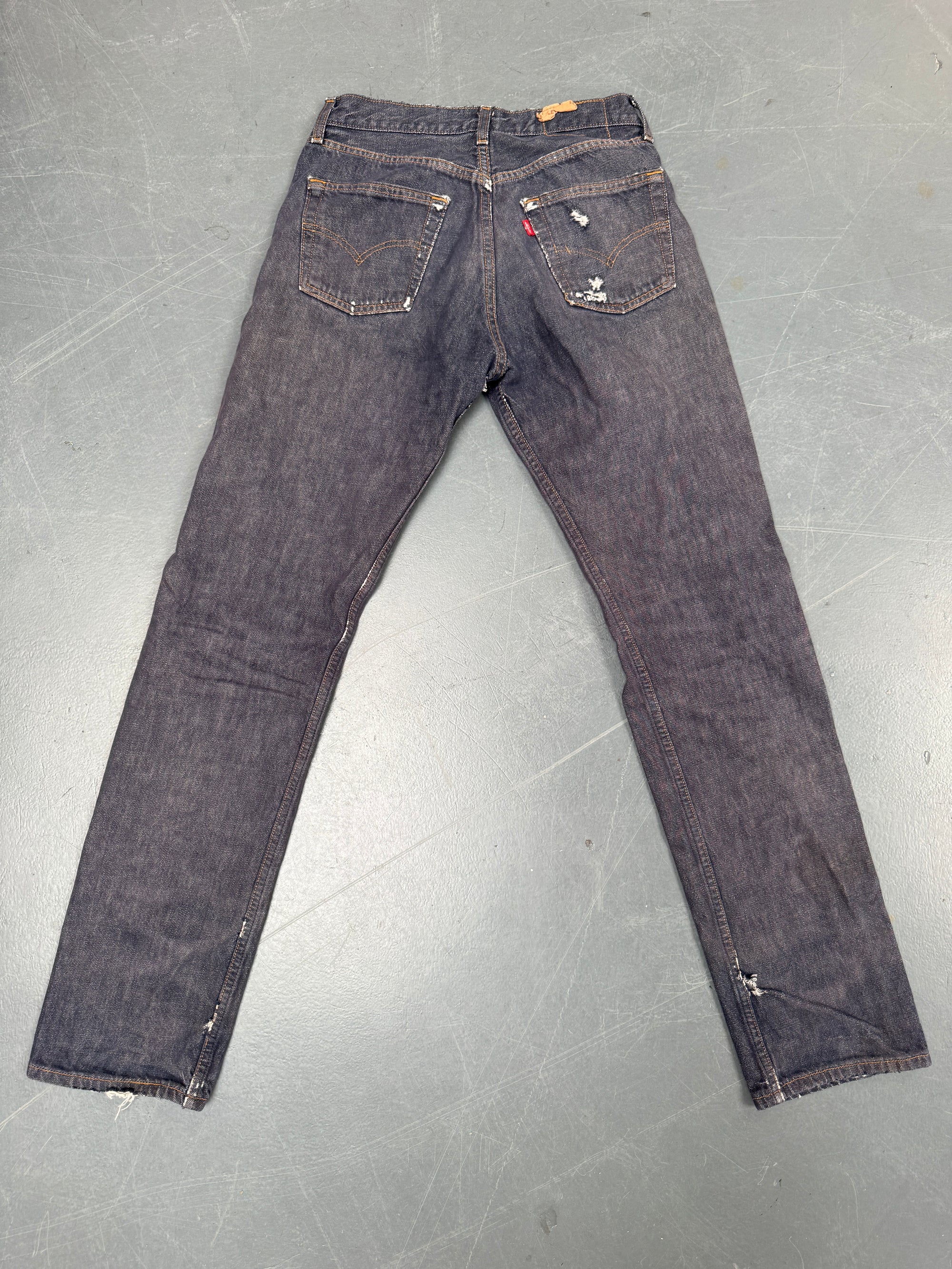 Mens Levis 501 Regular Fit Vintage Jean - W 28 L 32 - Slate Grey SL172