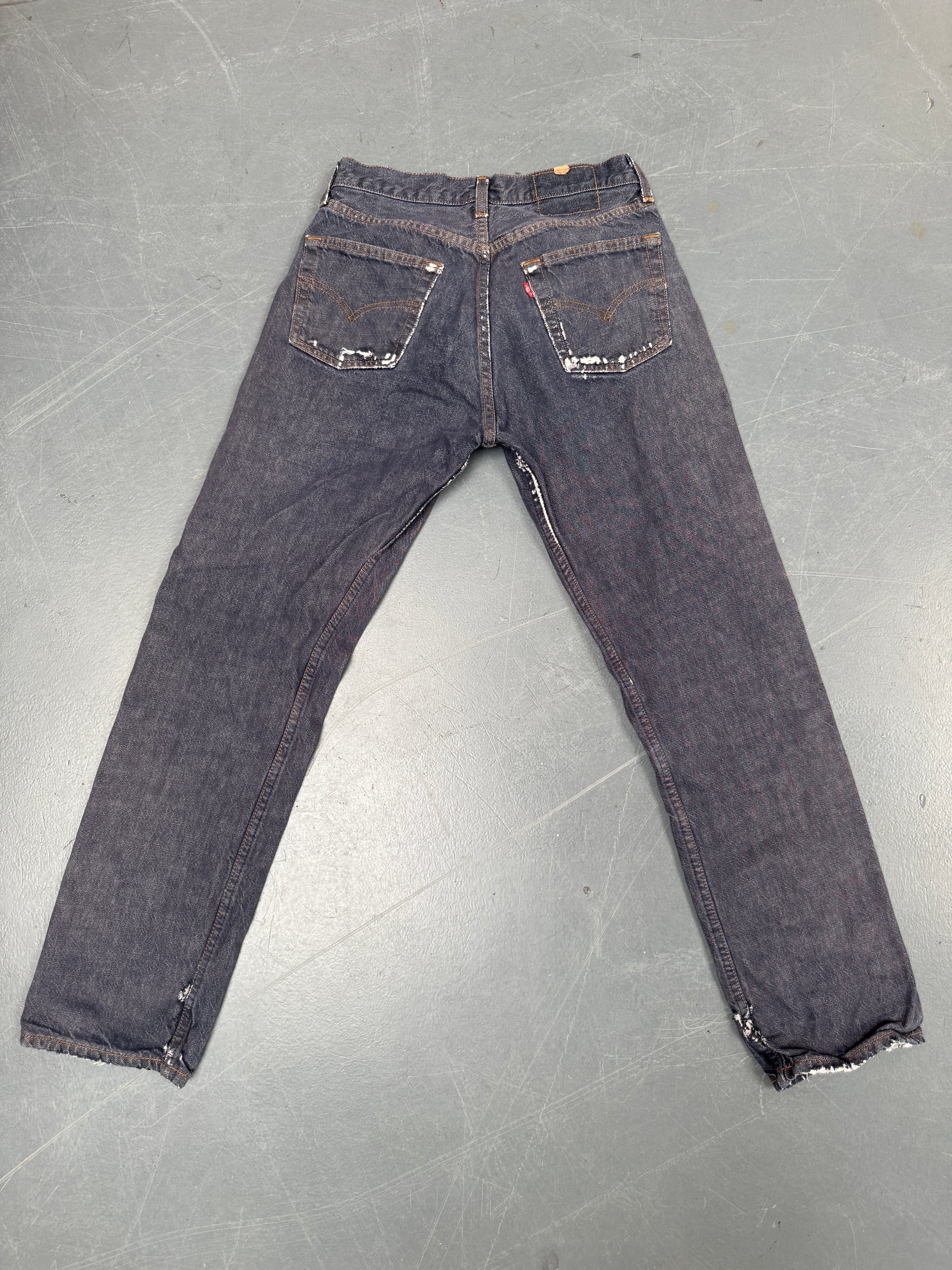 Mens Levis 501 Regular Fit Vintage Jean - W 26 L 30 - Slate Grey SL174