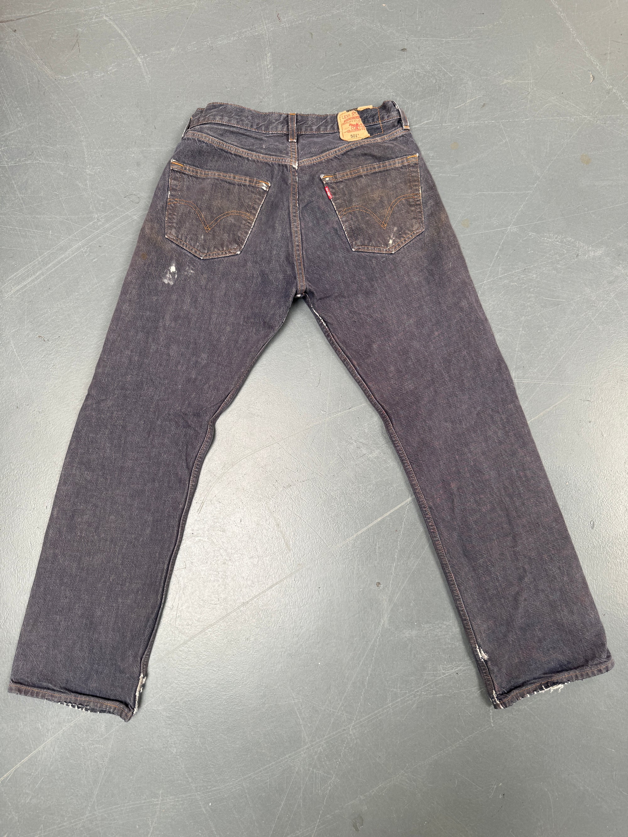 Mens Levis 501 Regular Fit Vintage Jean - W 28 L 29 - Slate Grey SL177