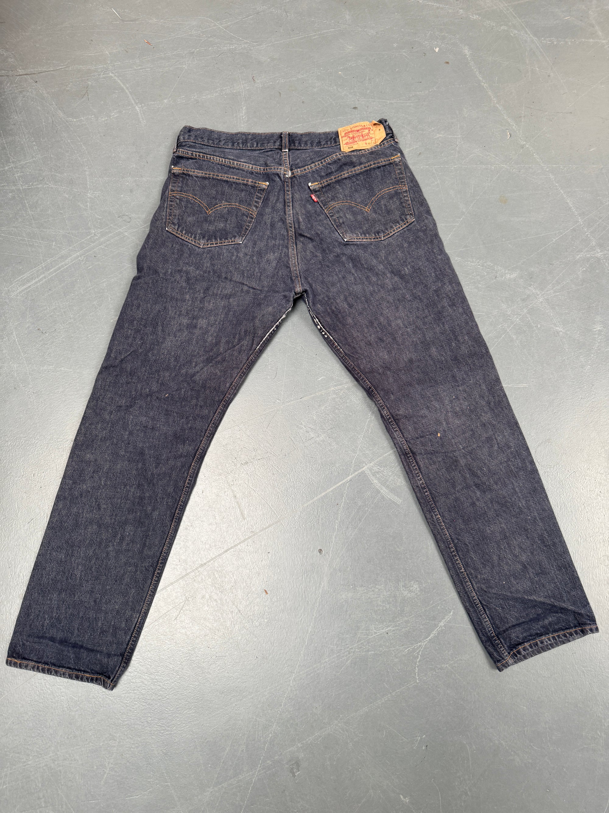 Mens Levis 501 Regular Fit Vintage Jean - W 34 L 32 - Slate Grey SL179