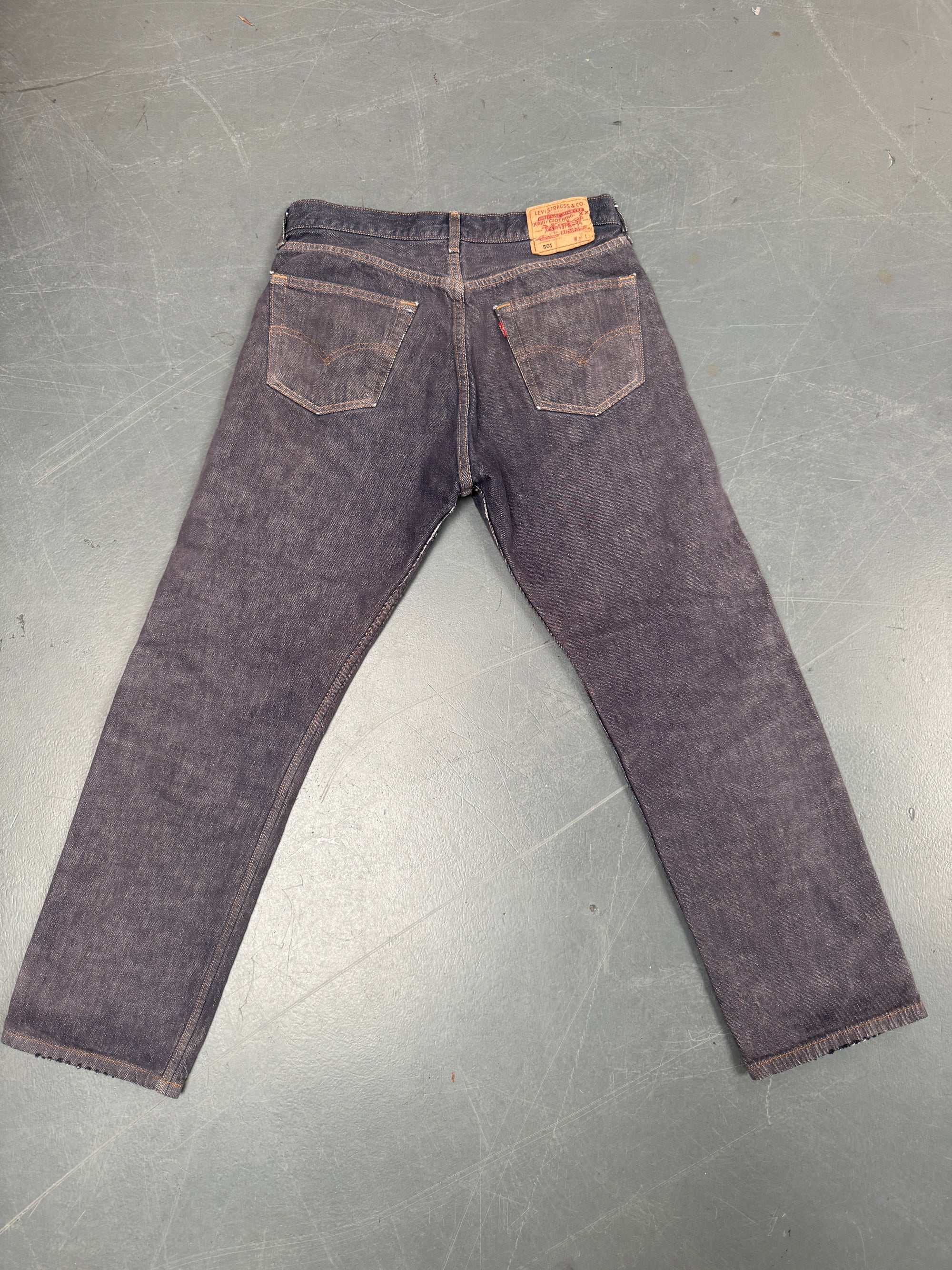 Mens Levis 501 Regular Fit Vintage Jean - W 30 L 28 - Slate Grey SL180
