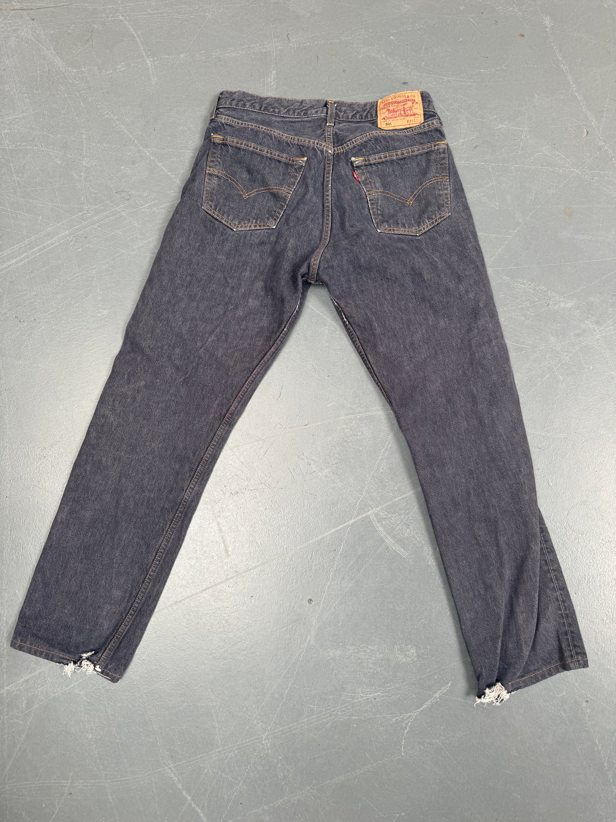 Mens Levis 501 Regular Fit Vintage Jean - W 30 L 30 - Slate Grey SL181