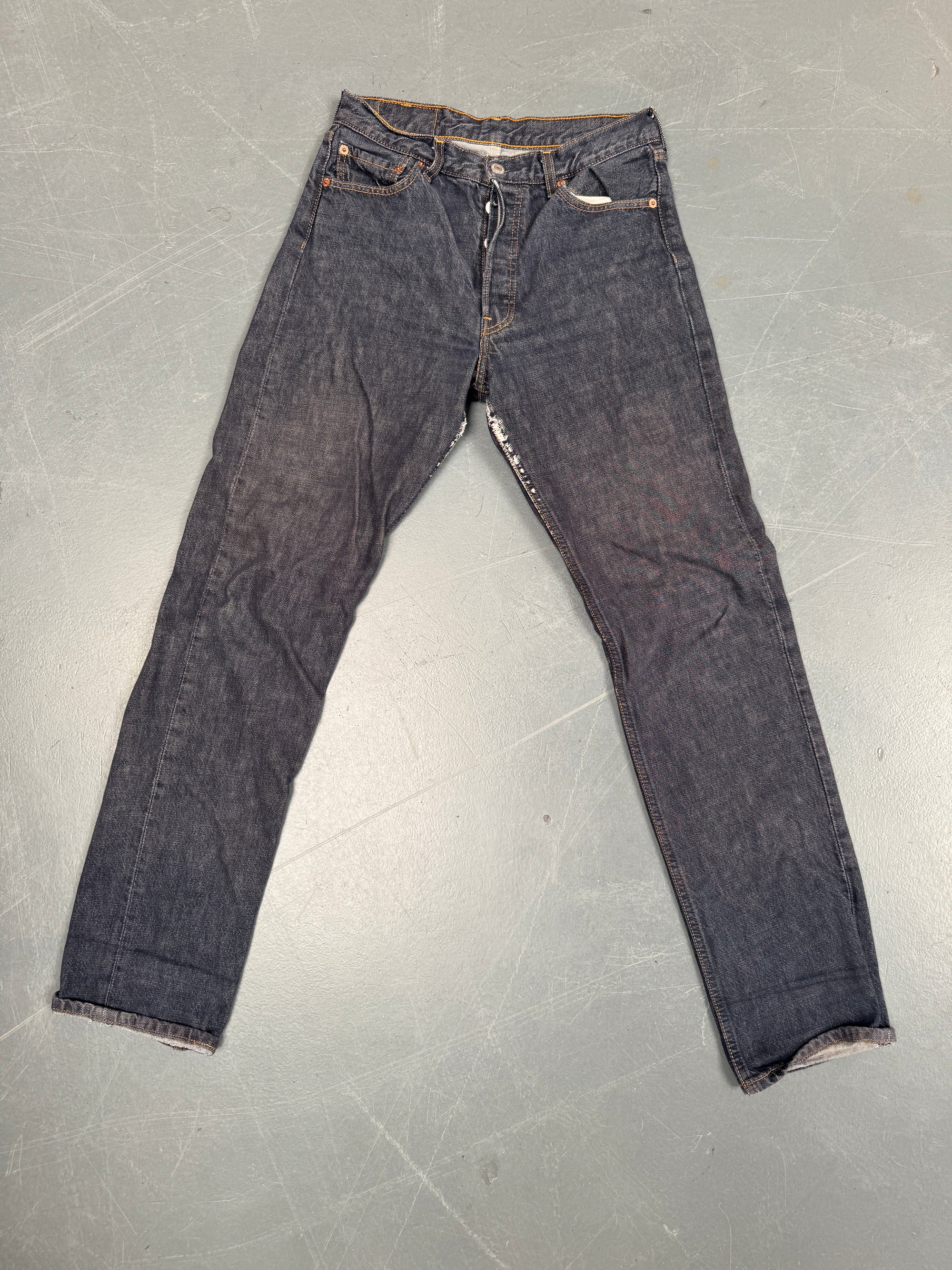 Mens Levis 501 Regular Fit Vintage Jean - W 28 L 33 - Slate Grey SL184