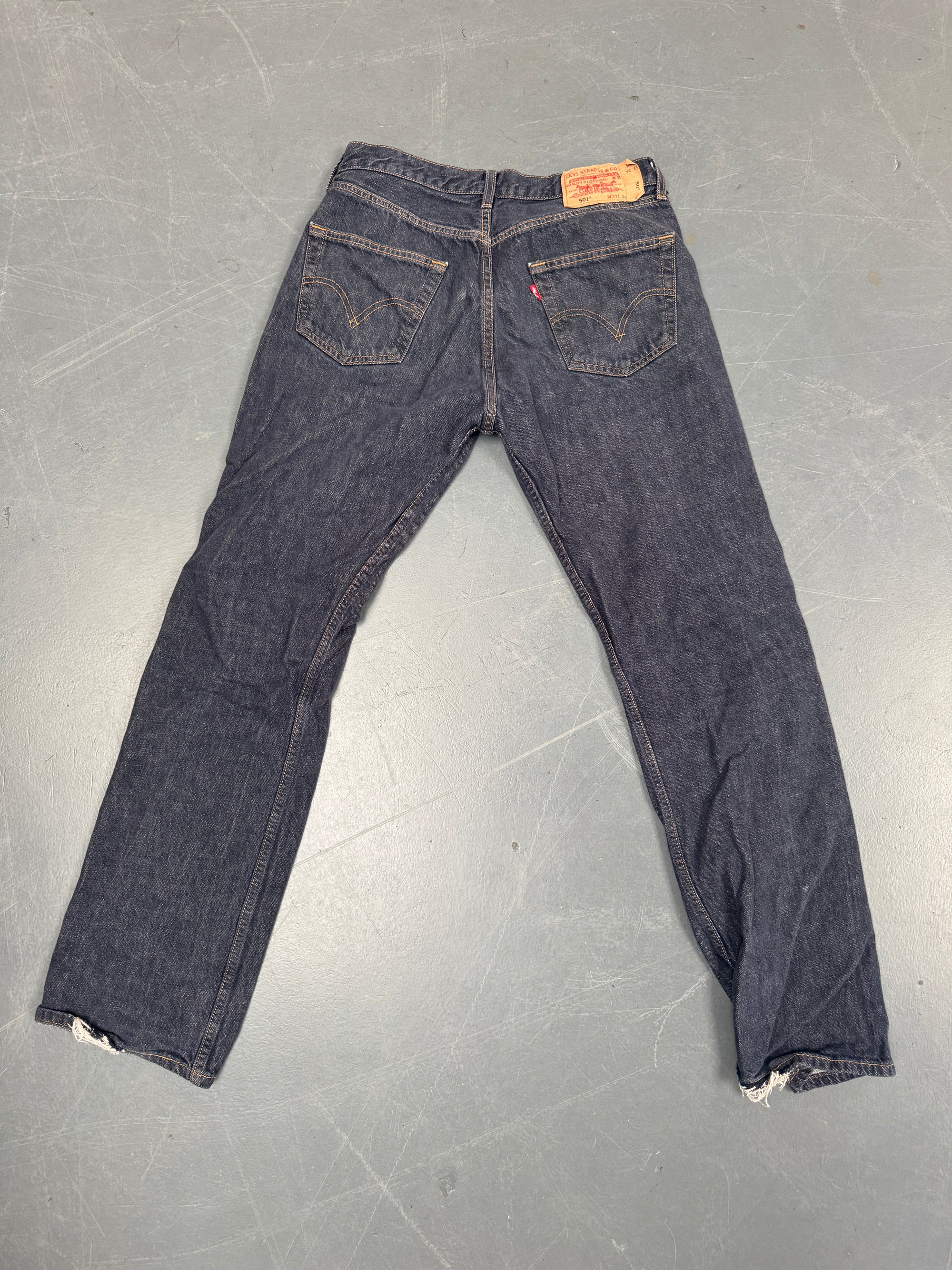 Mens Levis 501 Regular Fit Vintage Jean - W 30 L 32 - Slate Grey SL187