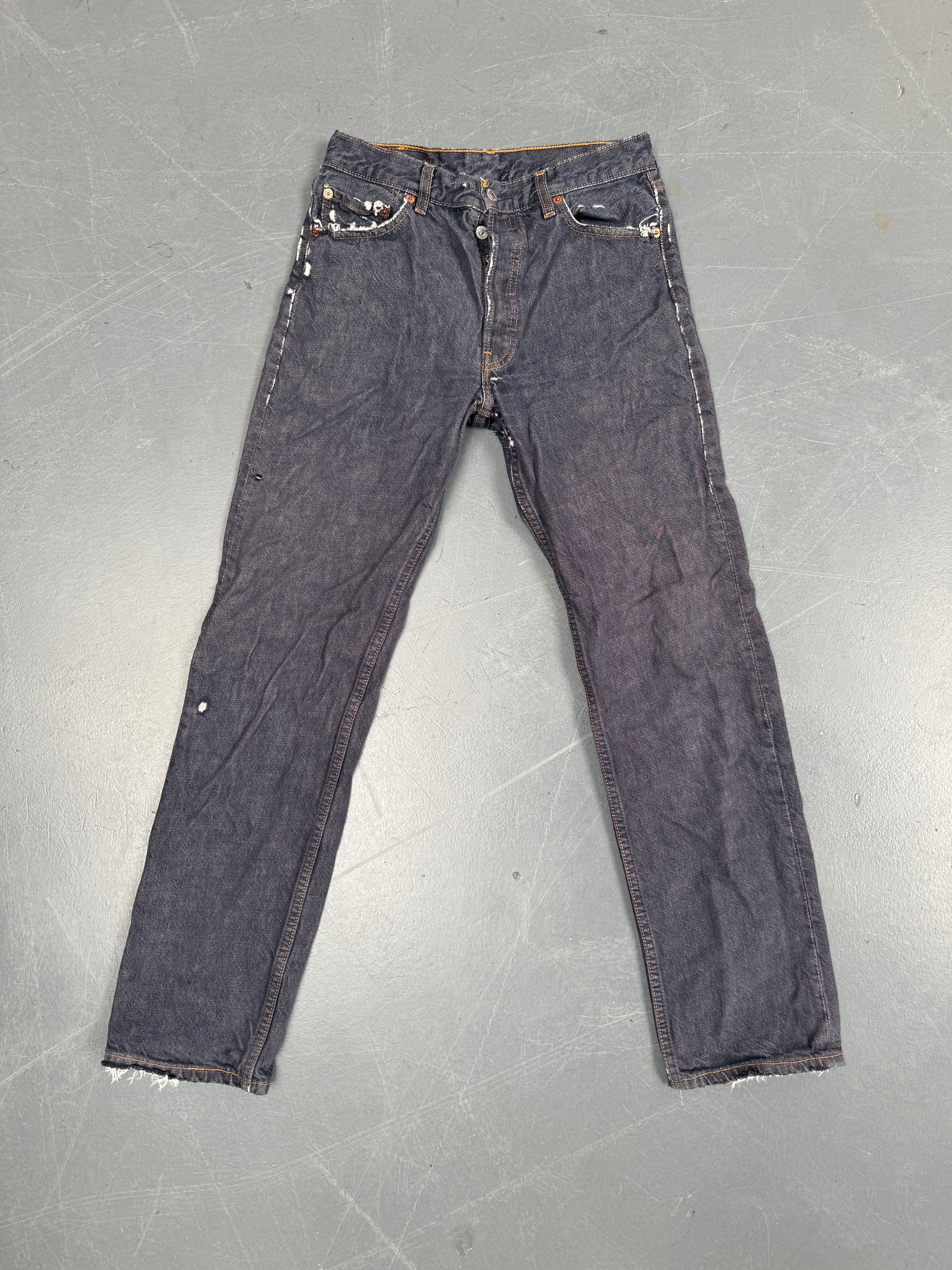 Mens Levis 501 Regular Fit Vintage Jean - W 26 L 30 - Slate Grey SL189