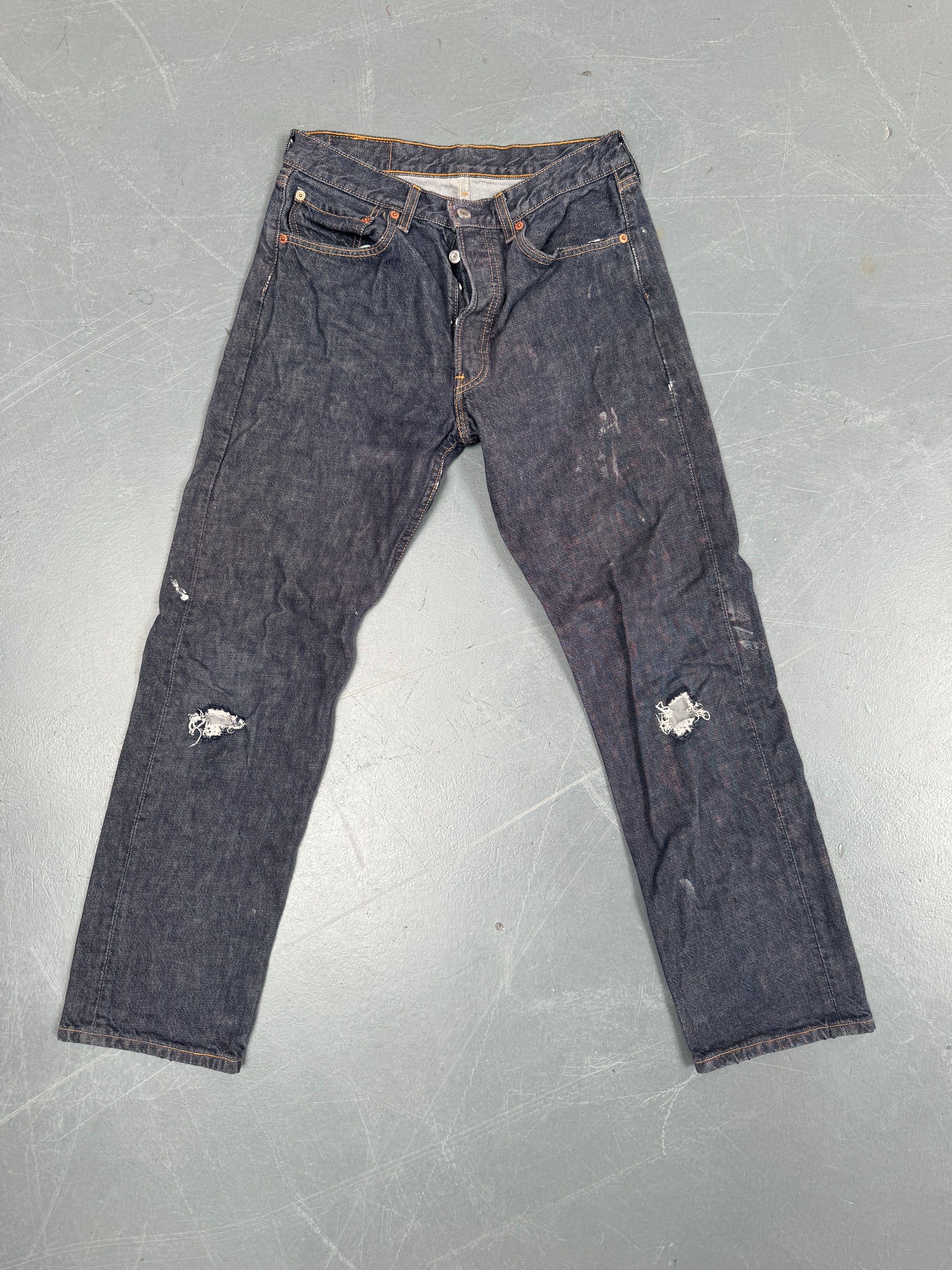 Mens Levis 501 Regular Fit Vintage Jean - W 28 L 28 - Slate Grey SL190