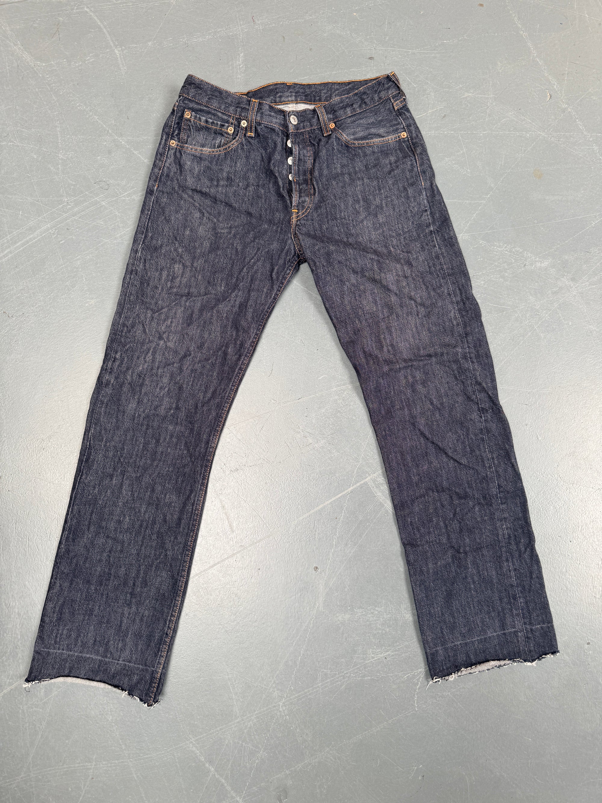 Mens Levis 501 Regular Fit Vintage Jean - W 30 L 31 - Slate Grey SL191